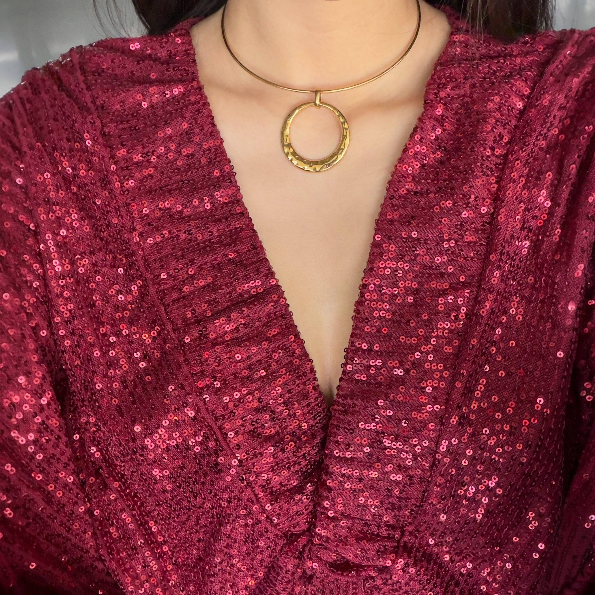 Oval chocker ketting