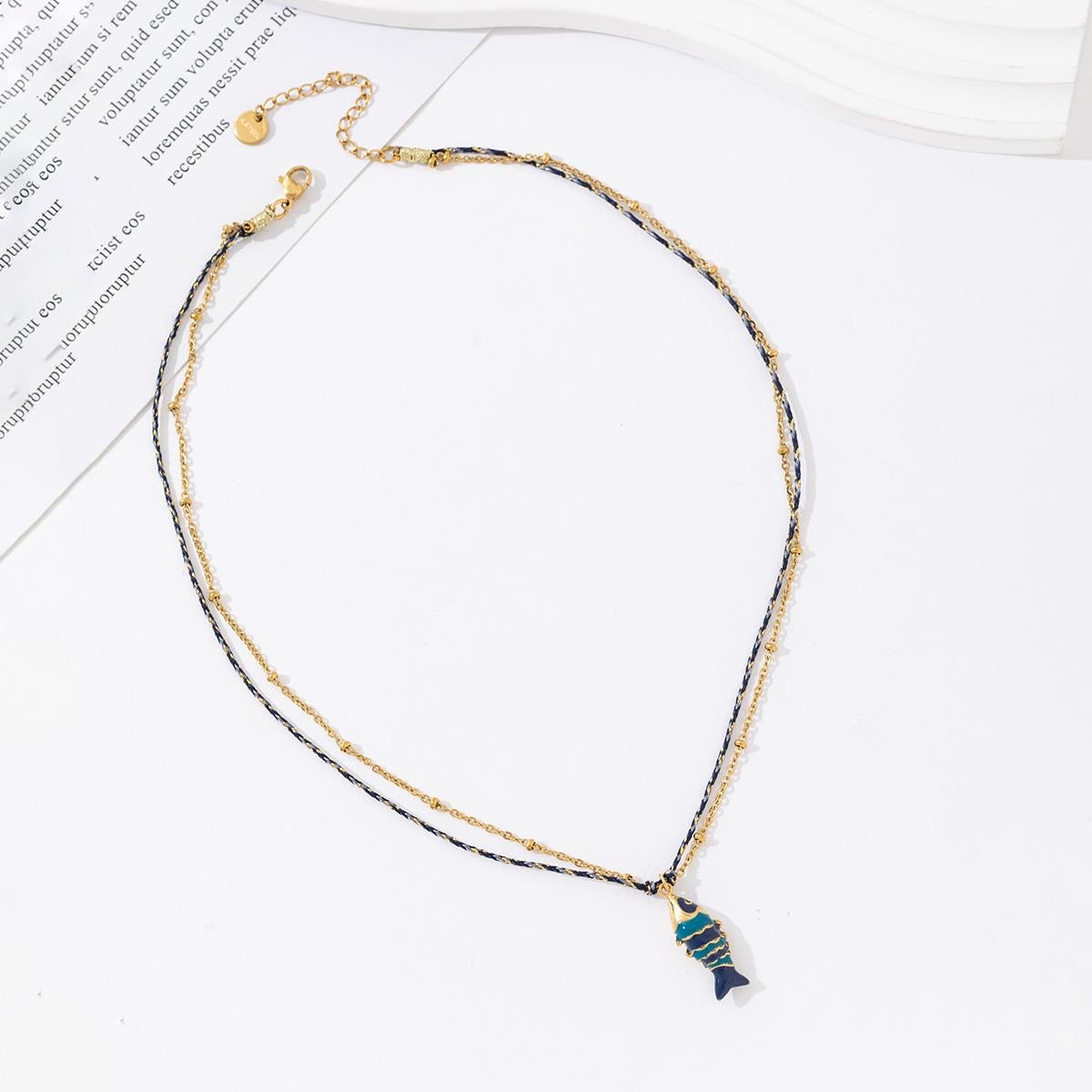 Double fish ketting