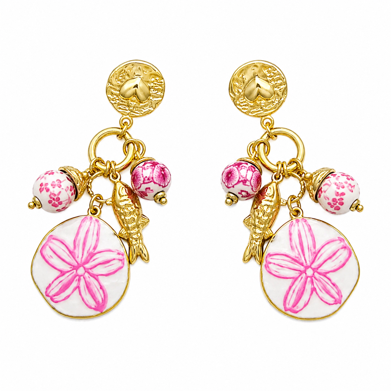 Happy fish statement earrings
