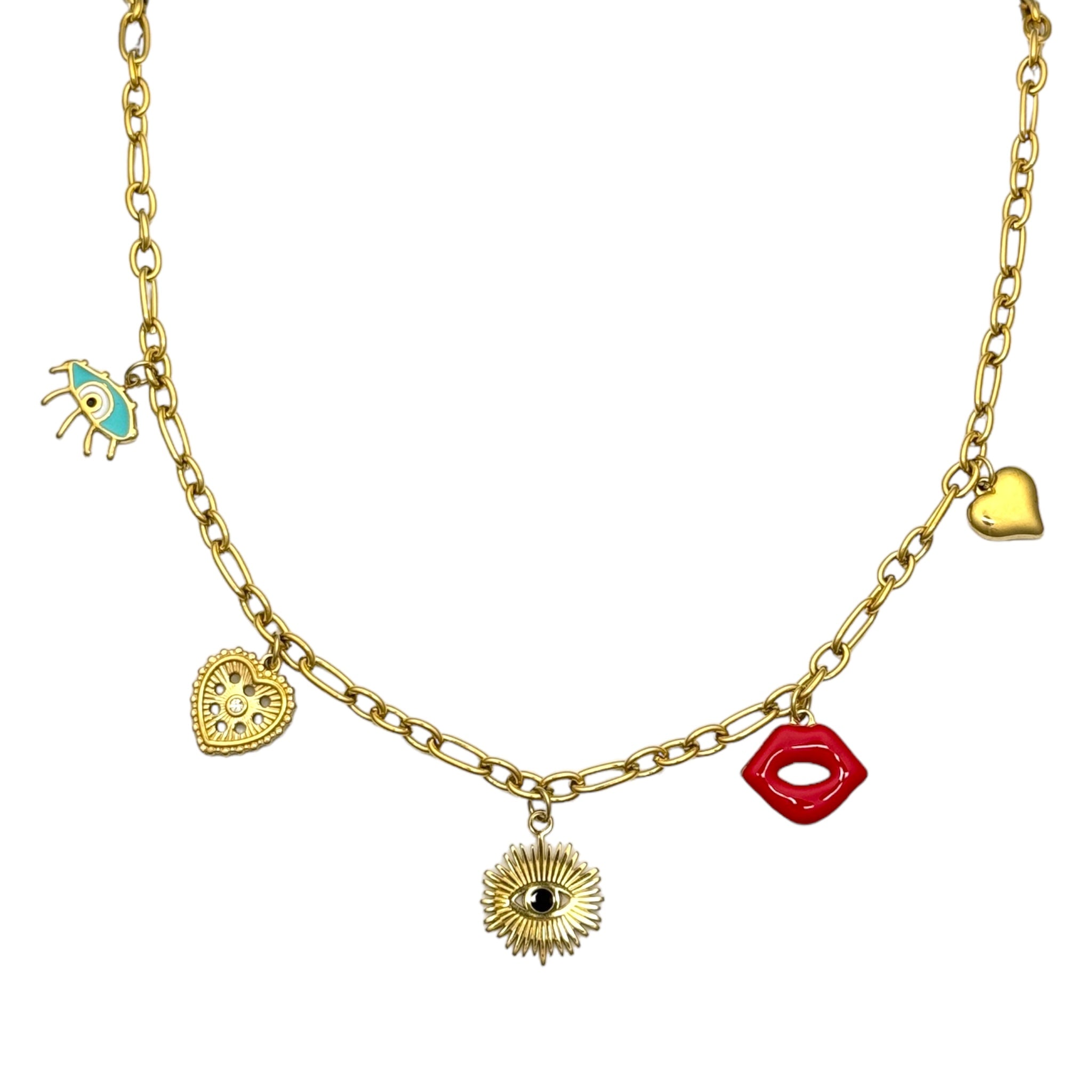 Necklace with summer charms