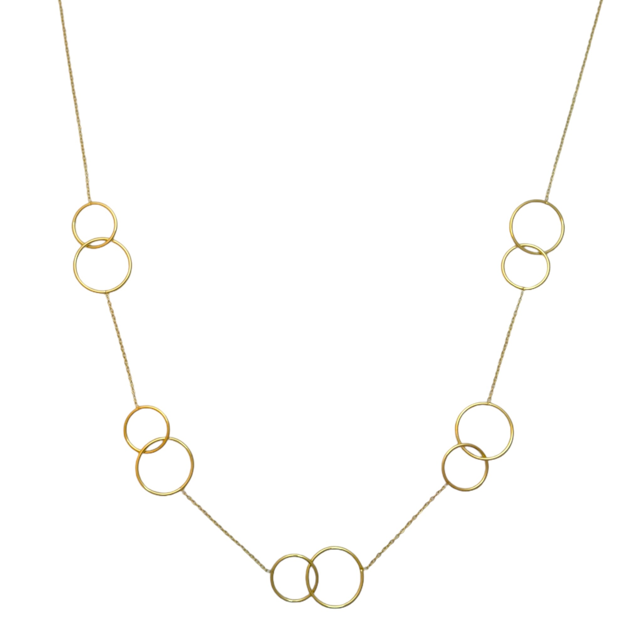 Long double circle necklace