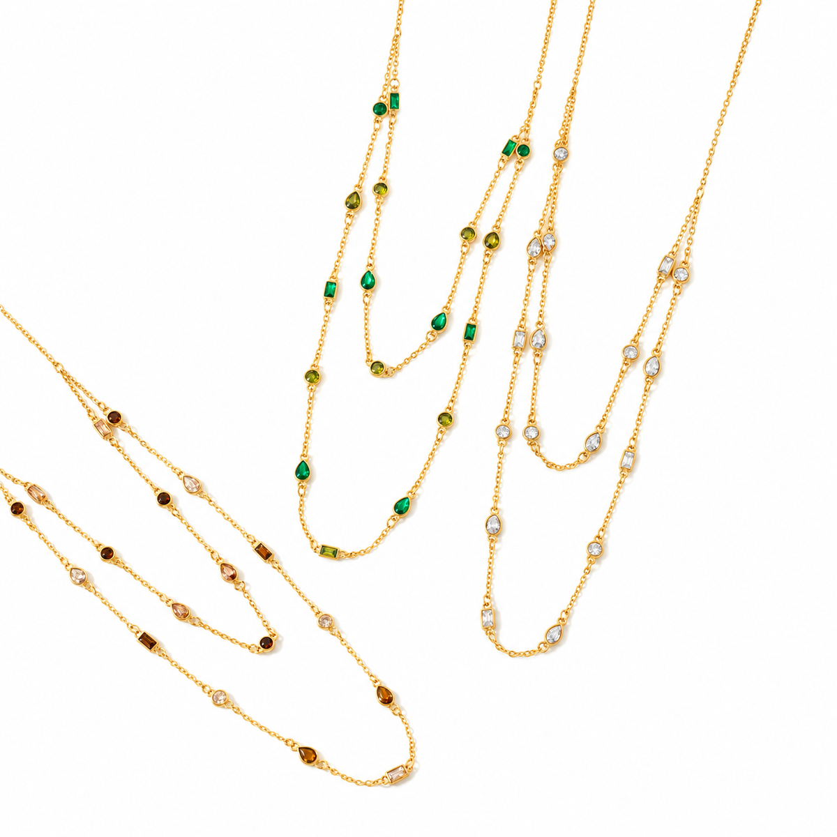 Double strass ketting