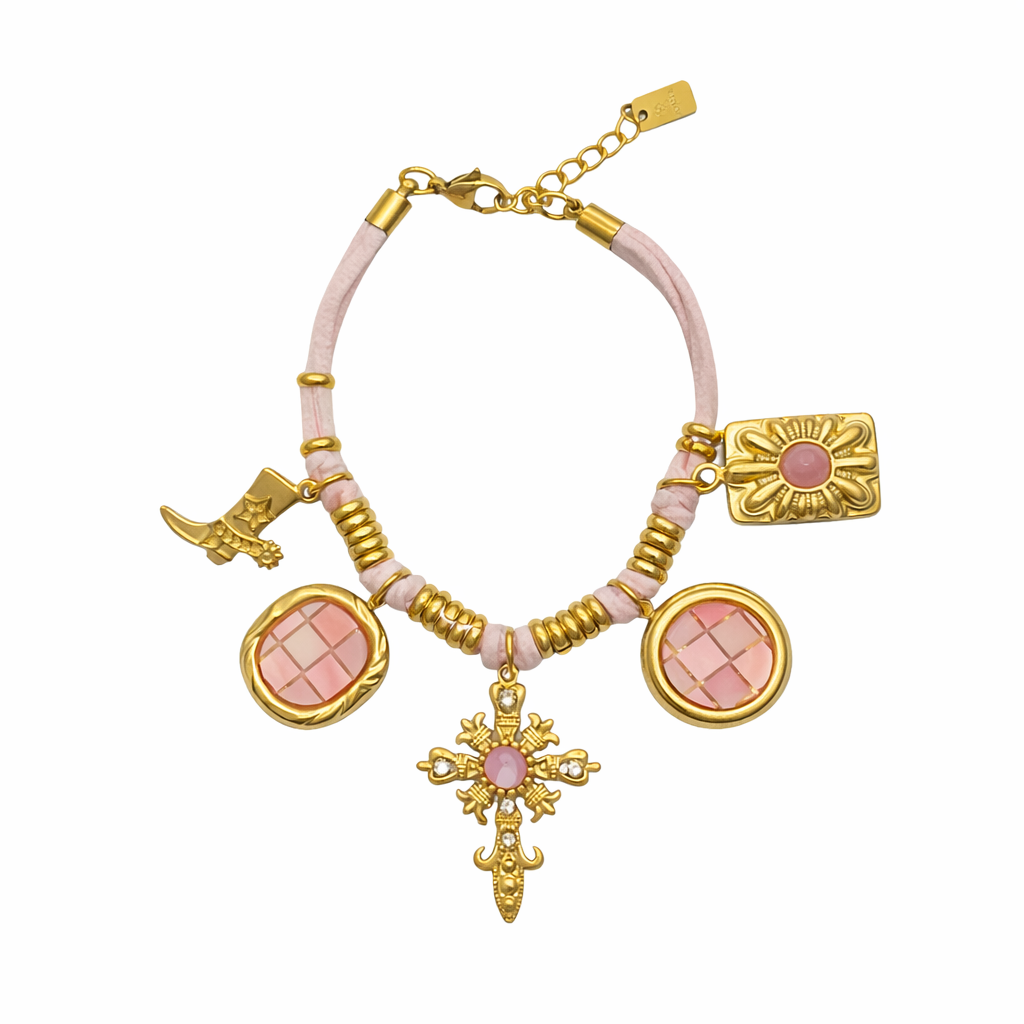 Suede hearts armband