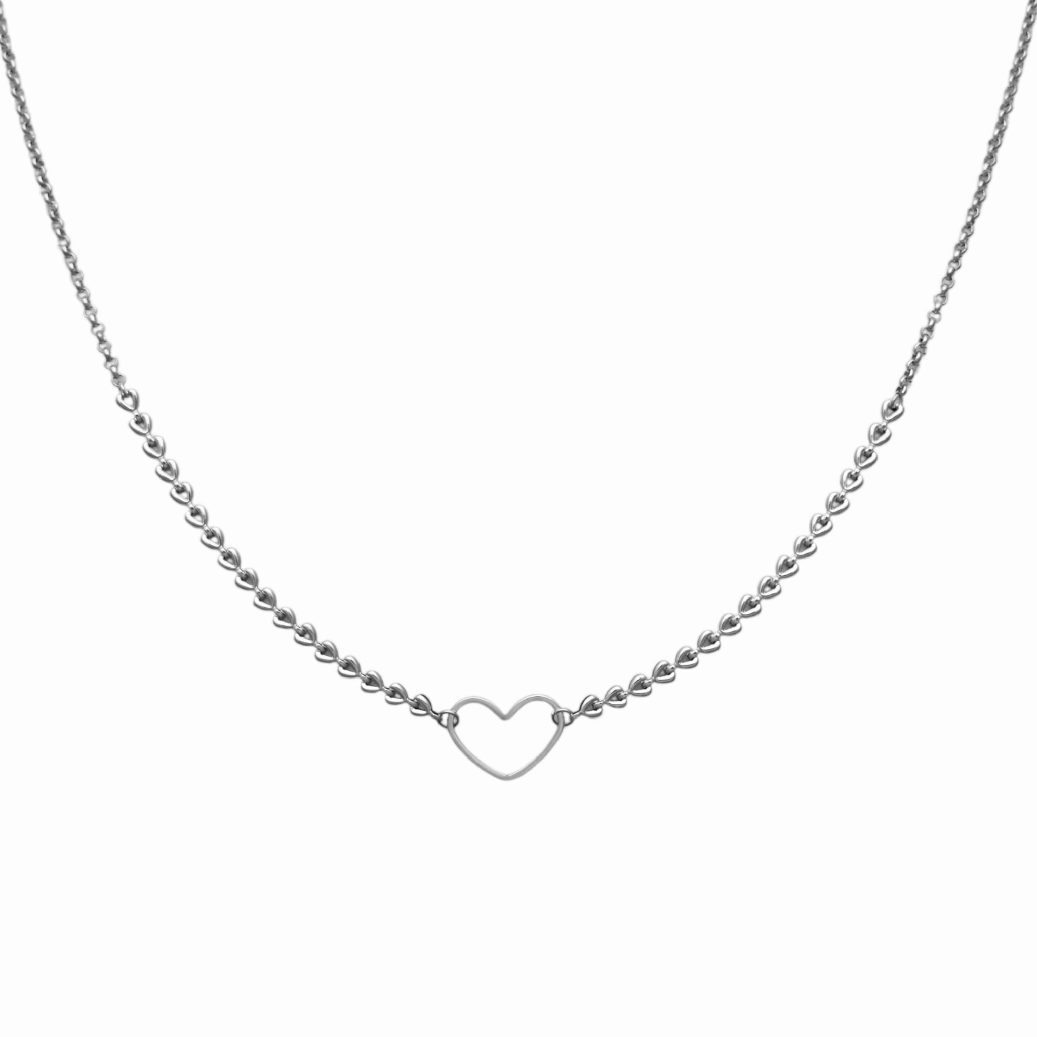 Simpel hart ketting – RVS ketting groothandel | SOFIZARE (foto 2)