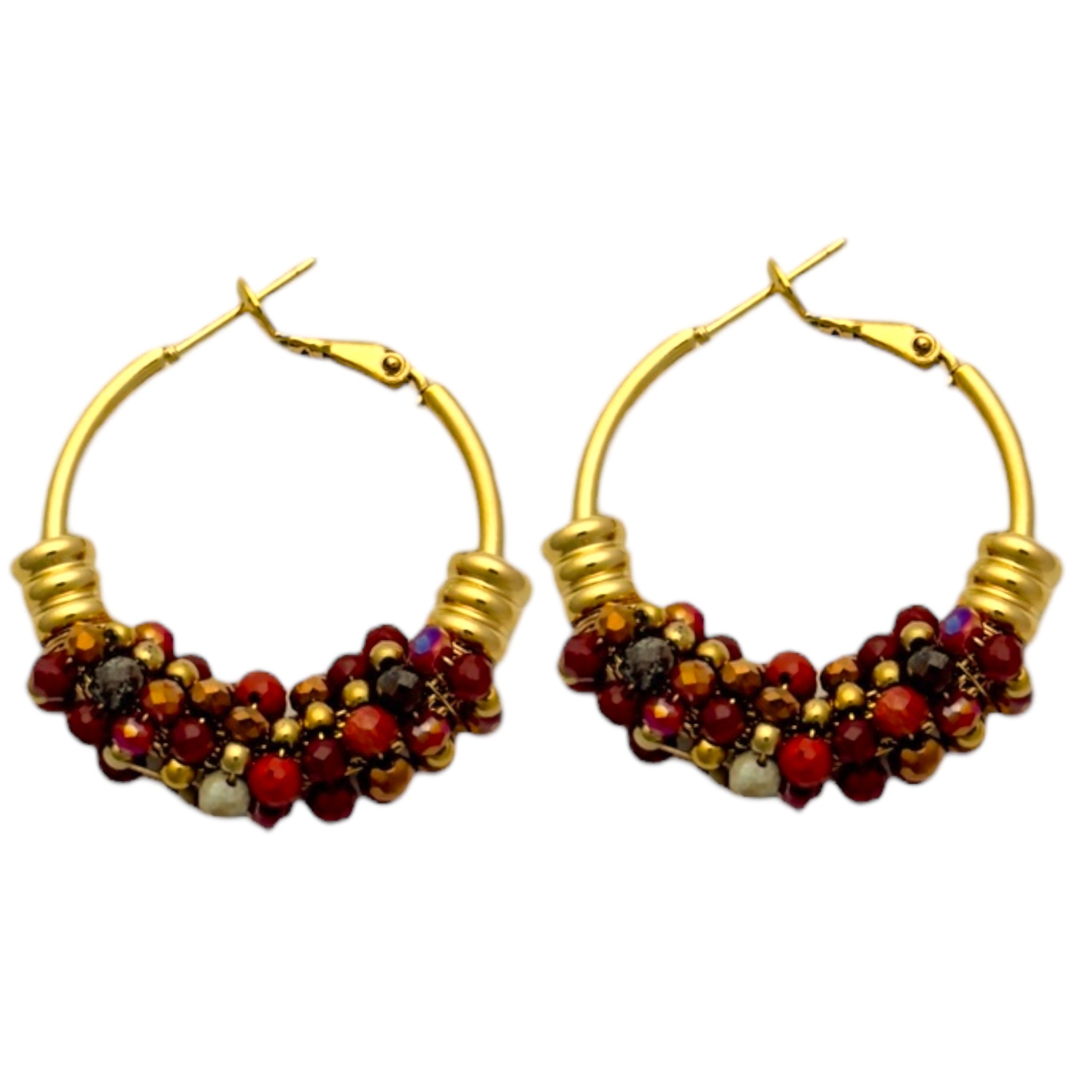 Earrings with beads