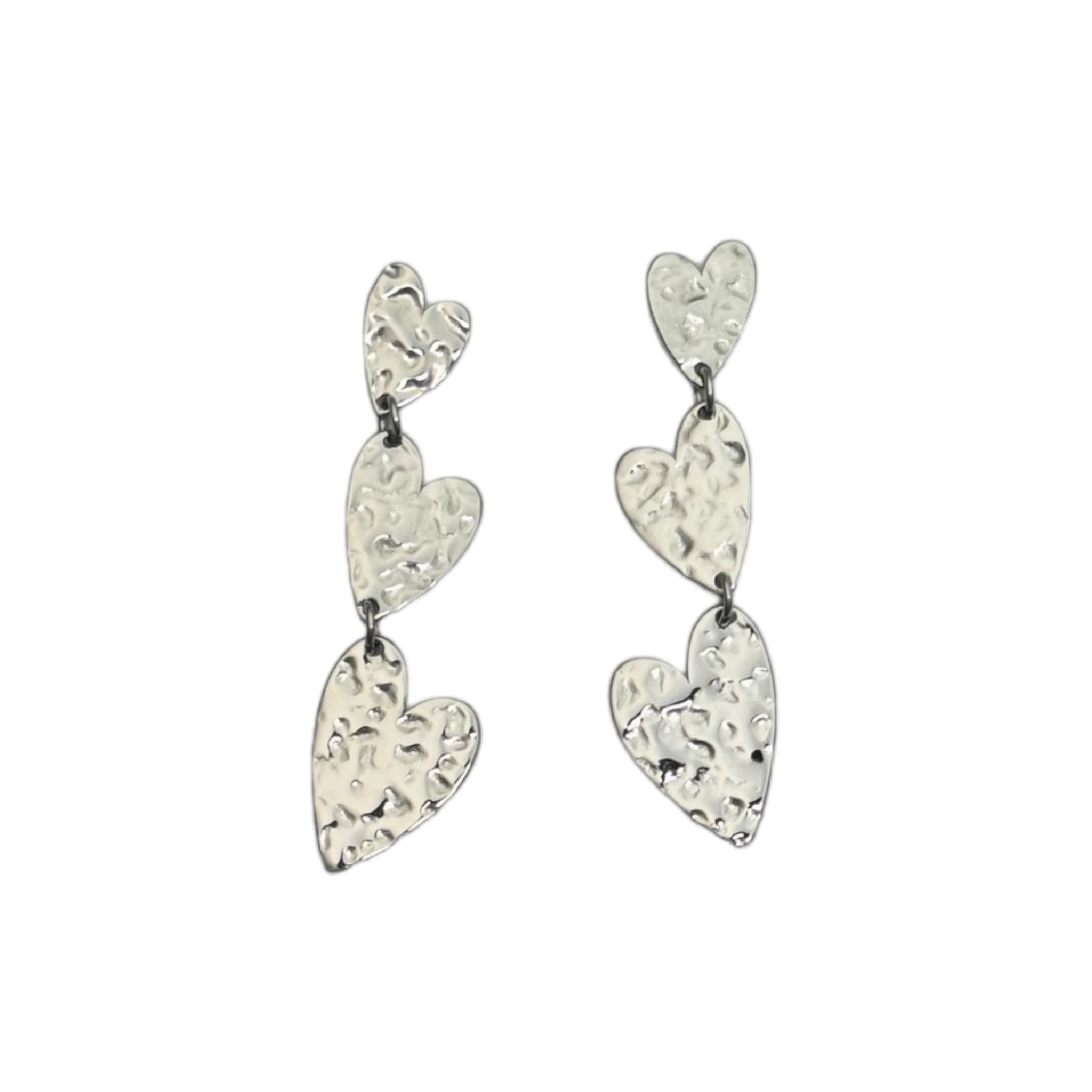 Hanging heart earrings