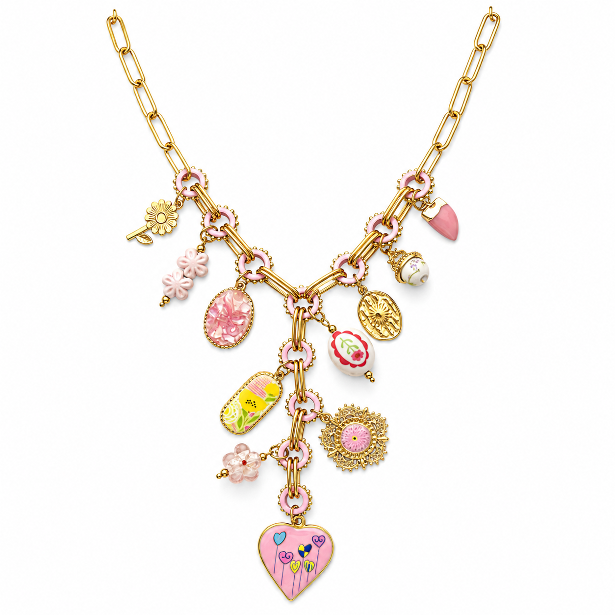 Statement love bedel Y ketting