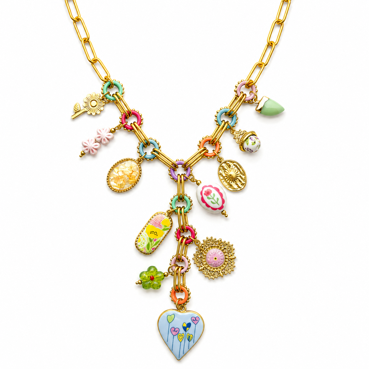 Statement love bedel Y ketting