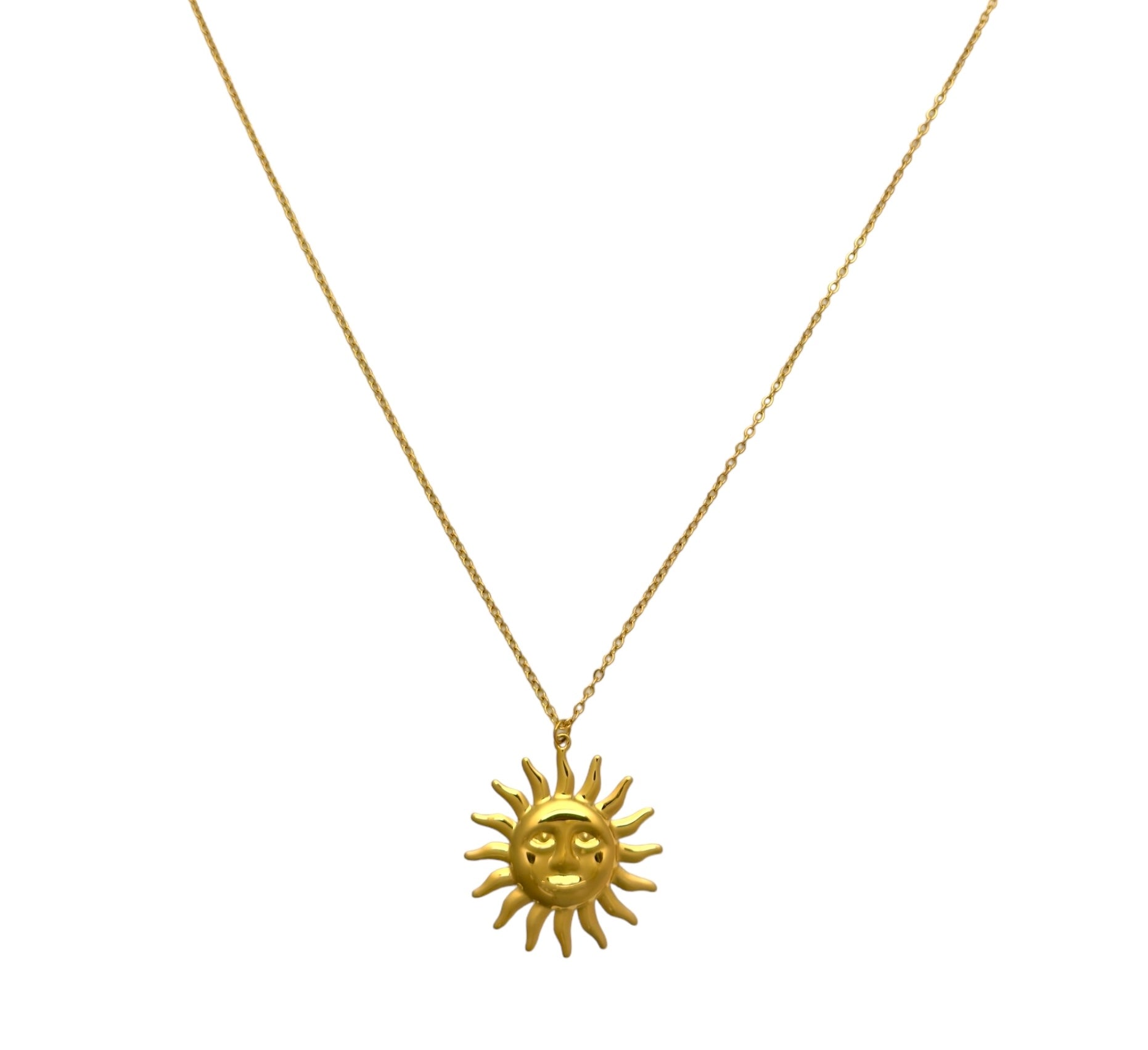 Long necklace with sun