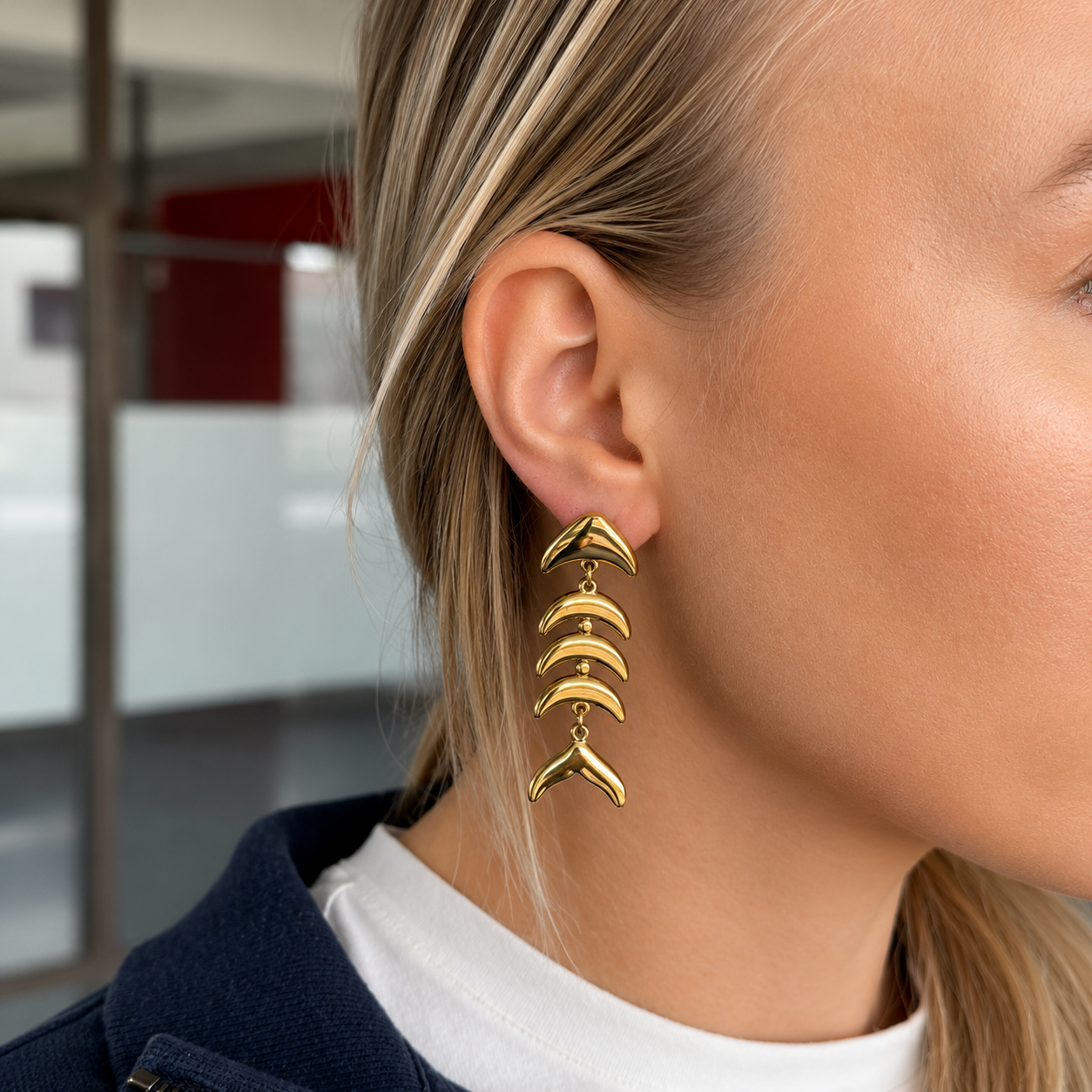 Fishy statement earrings