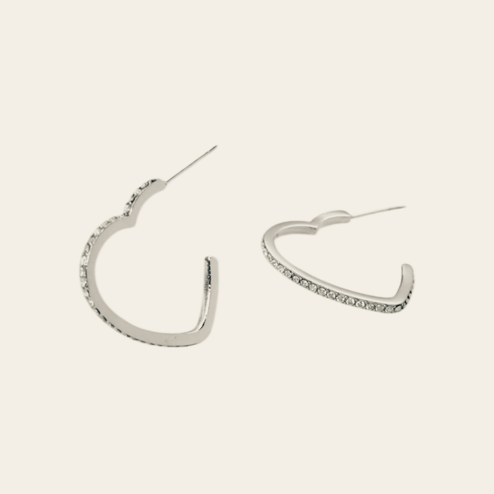 Strassy open love strass oorbellen
