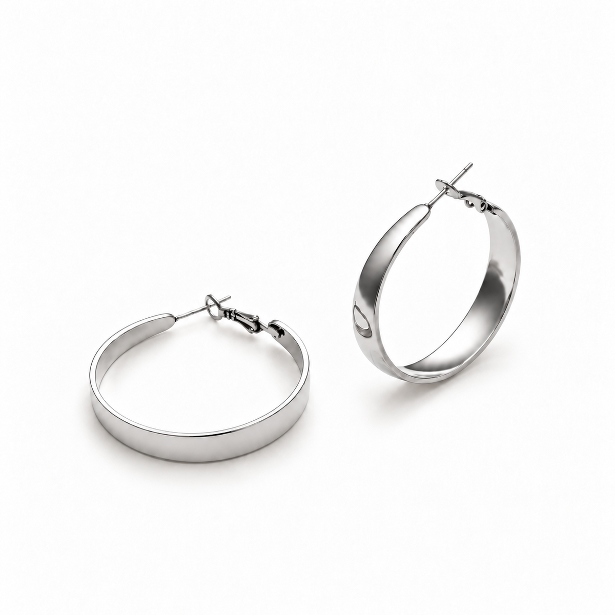 Rounds hoops oorbellen