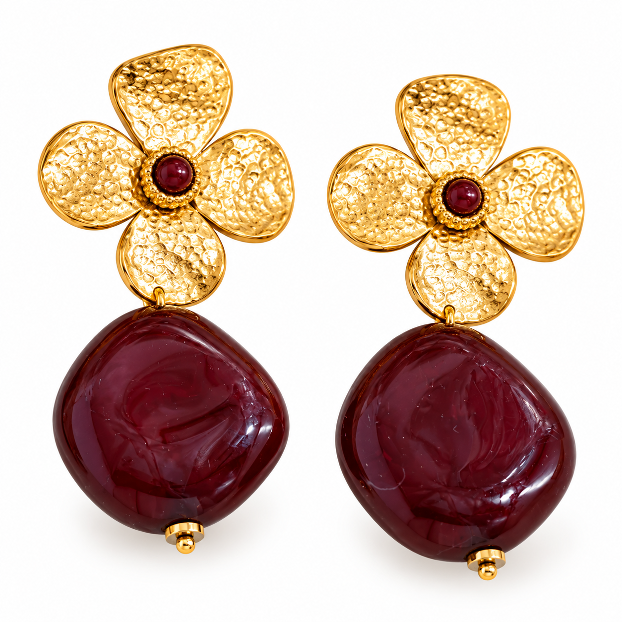 Flowery statement oorbellen