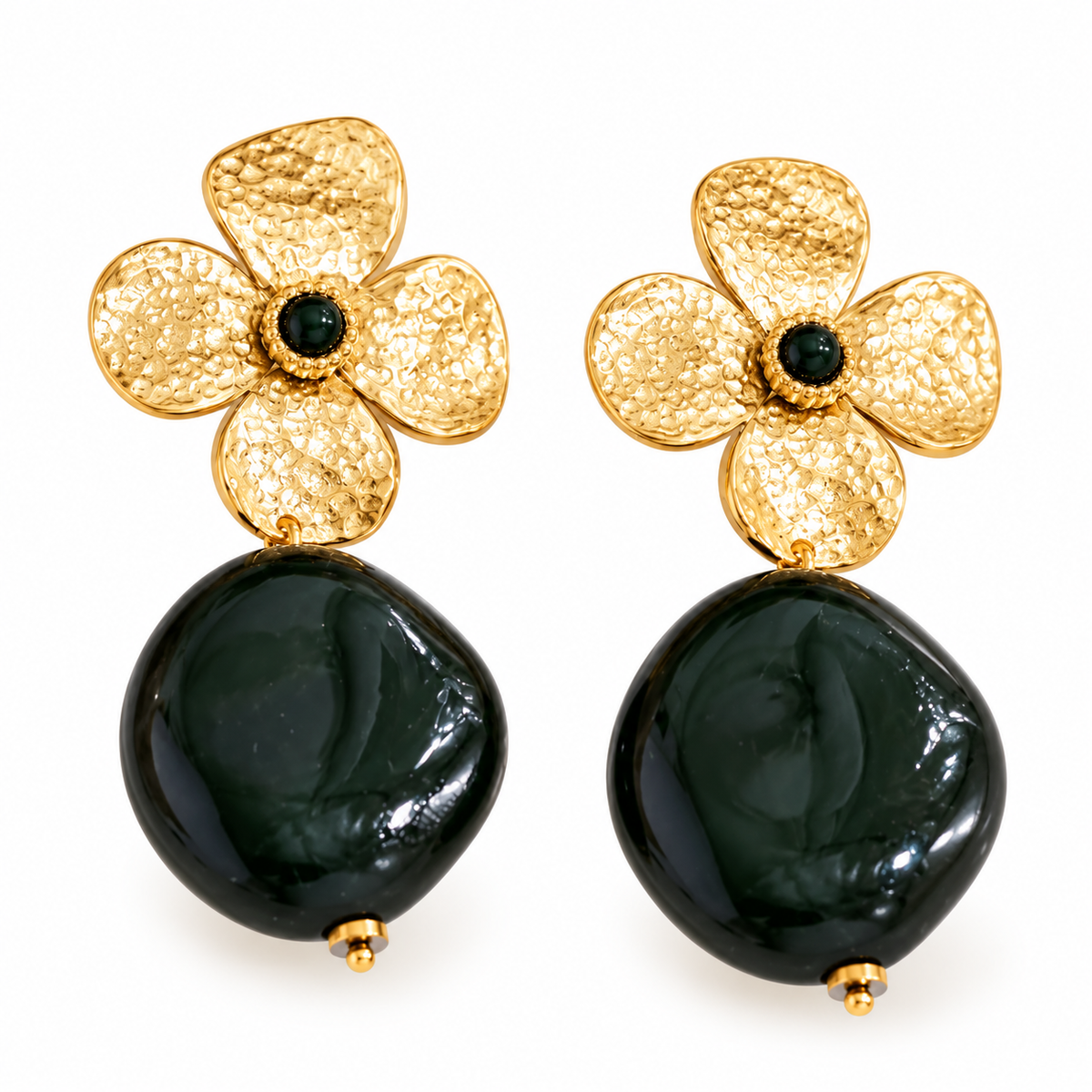 Flowery statement oorbellen