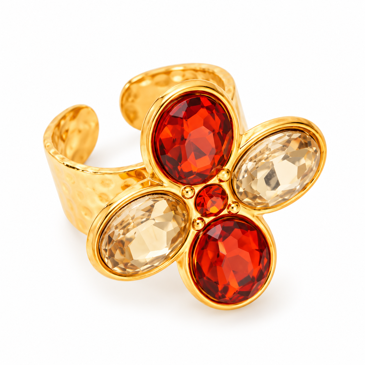 Cross strass ring