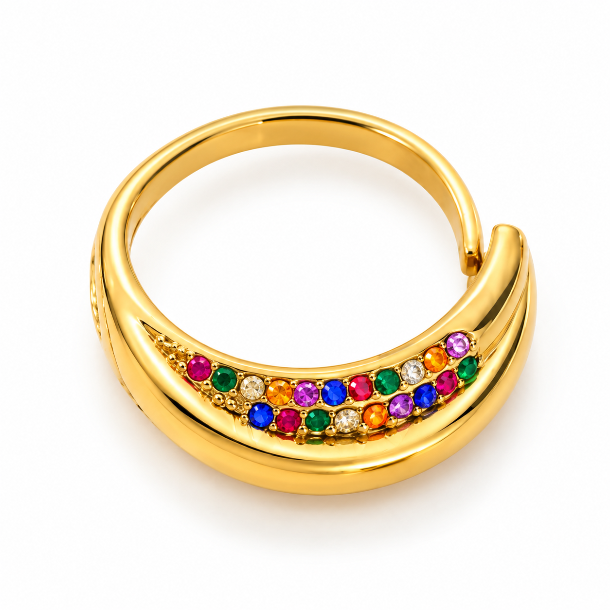 Twisted strass ring