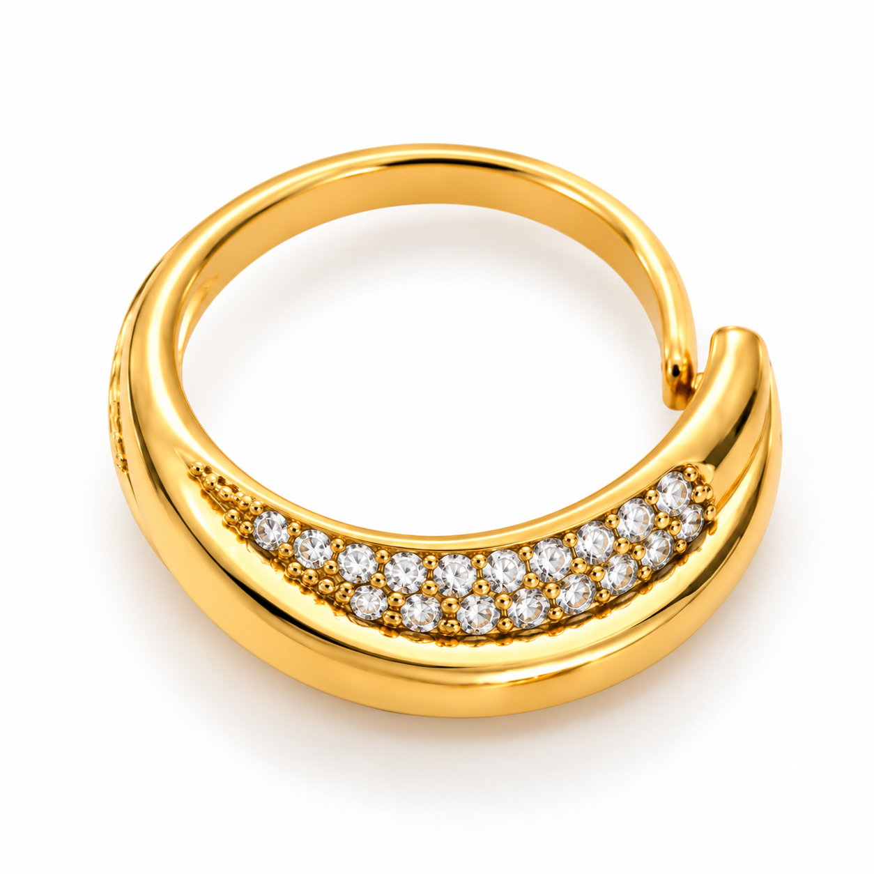 Twisted strass ring