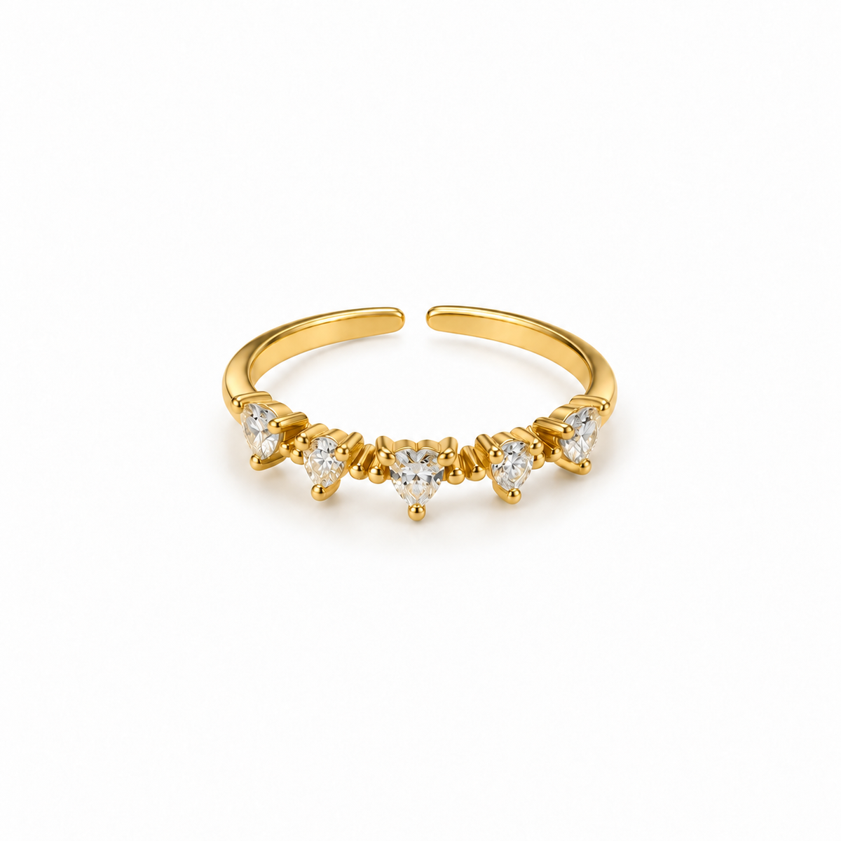 Heartz strass ring