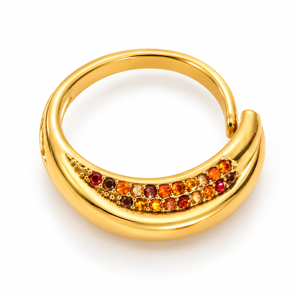Twisted strass ring