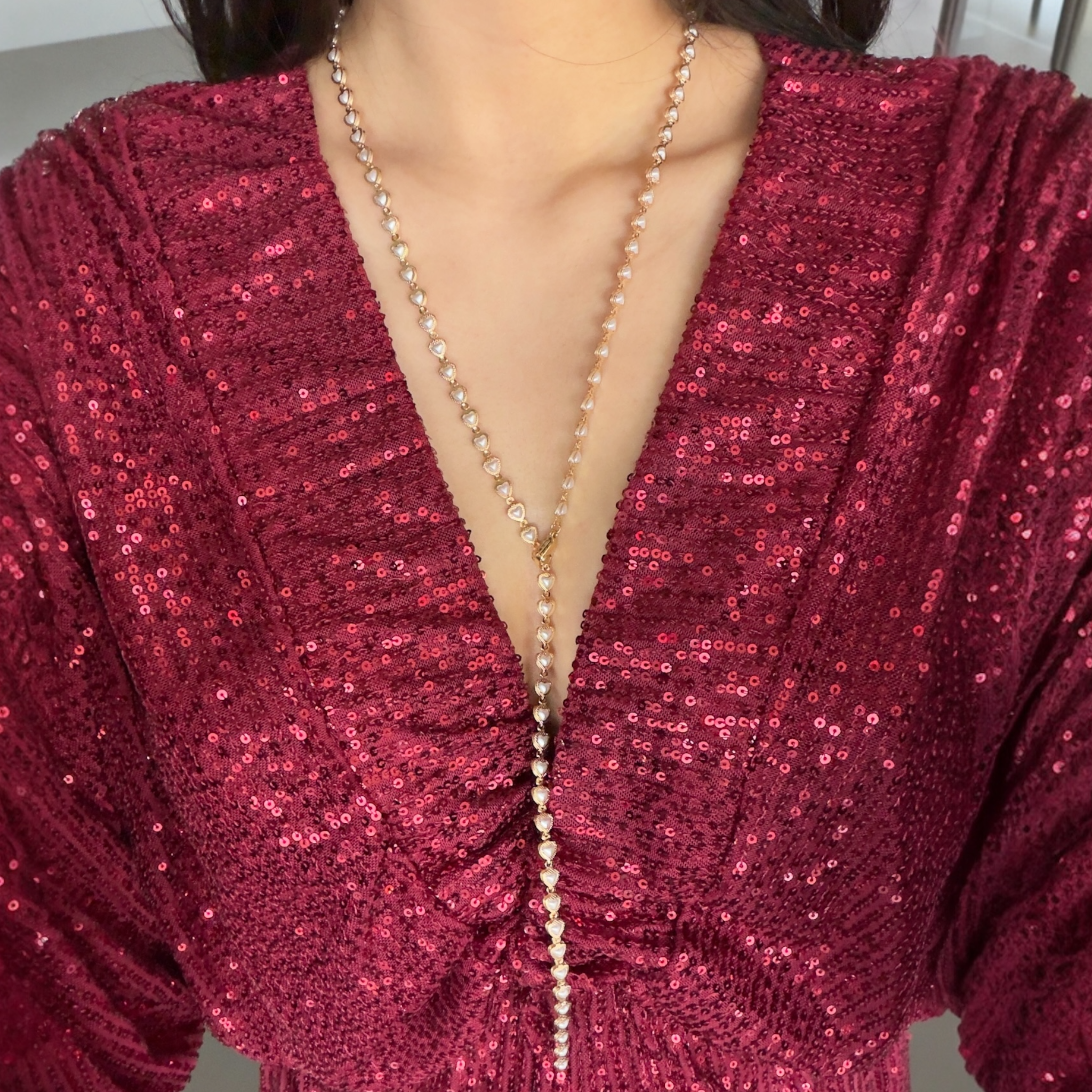 Love pearl lange Y ketting