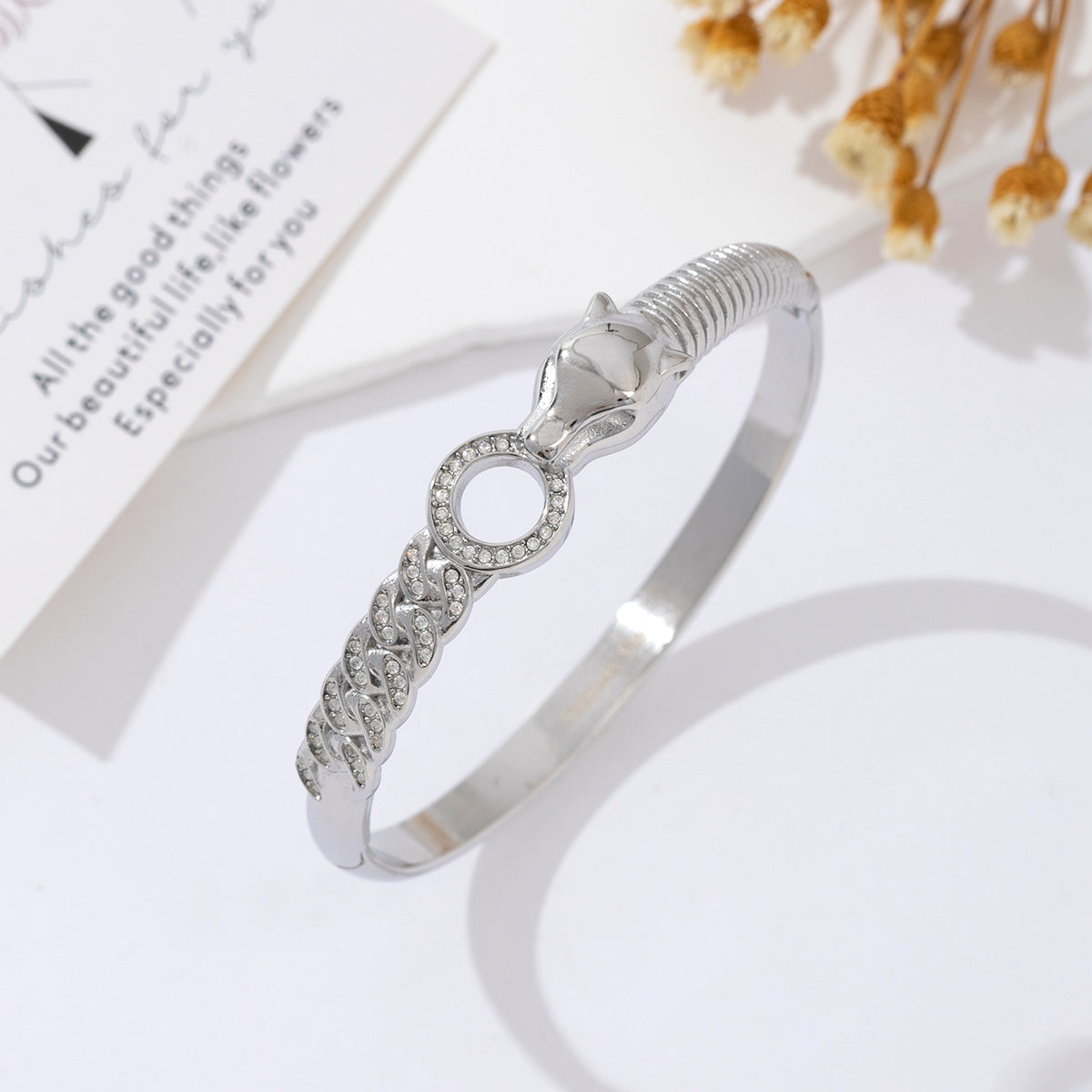 Panter bangle – RVS armband groothandel | SOFIZARE (foto 2)
