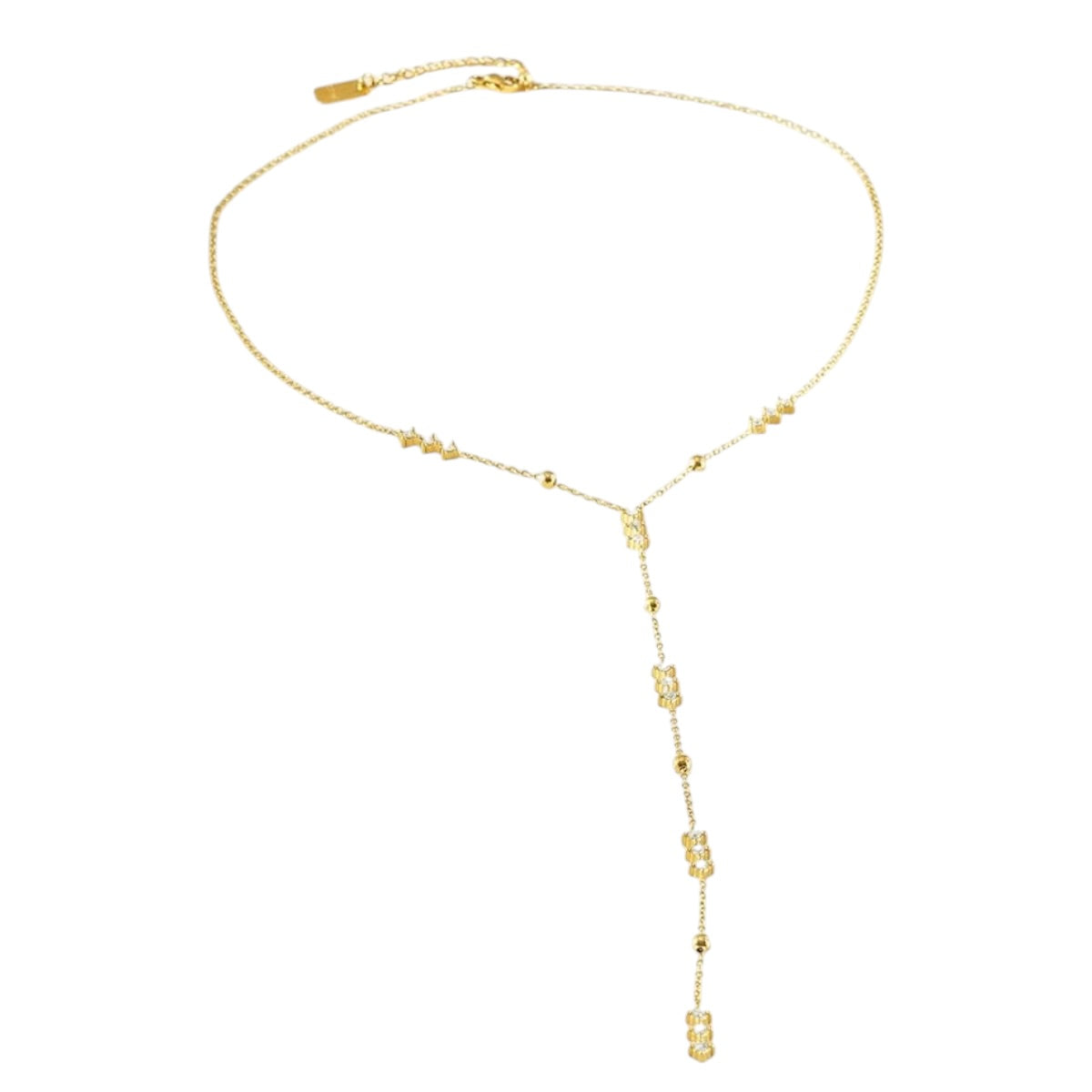 Trois lange Y ketting