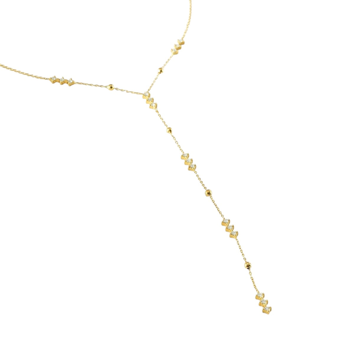 Trois lange Y ketting