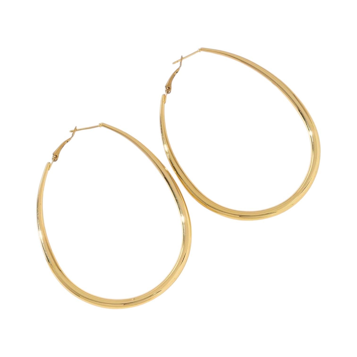 Mega oval hoops oorbellen