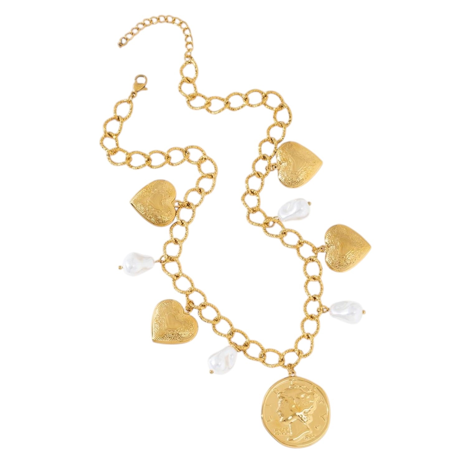 Pearl coin bedel ketting