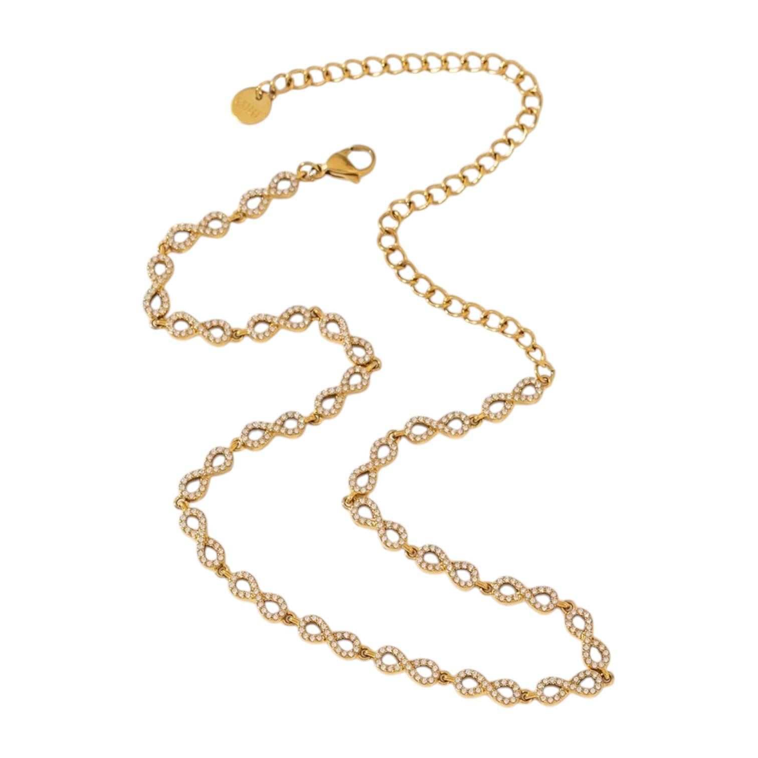 Infinity strass ketting