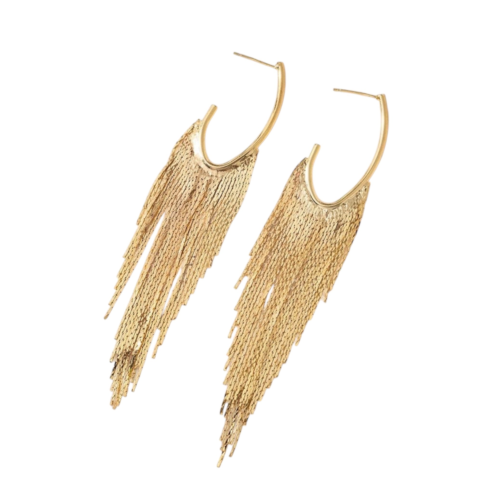 Hanging statement earrings