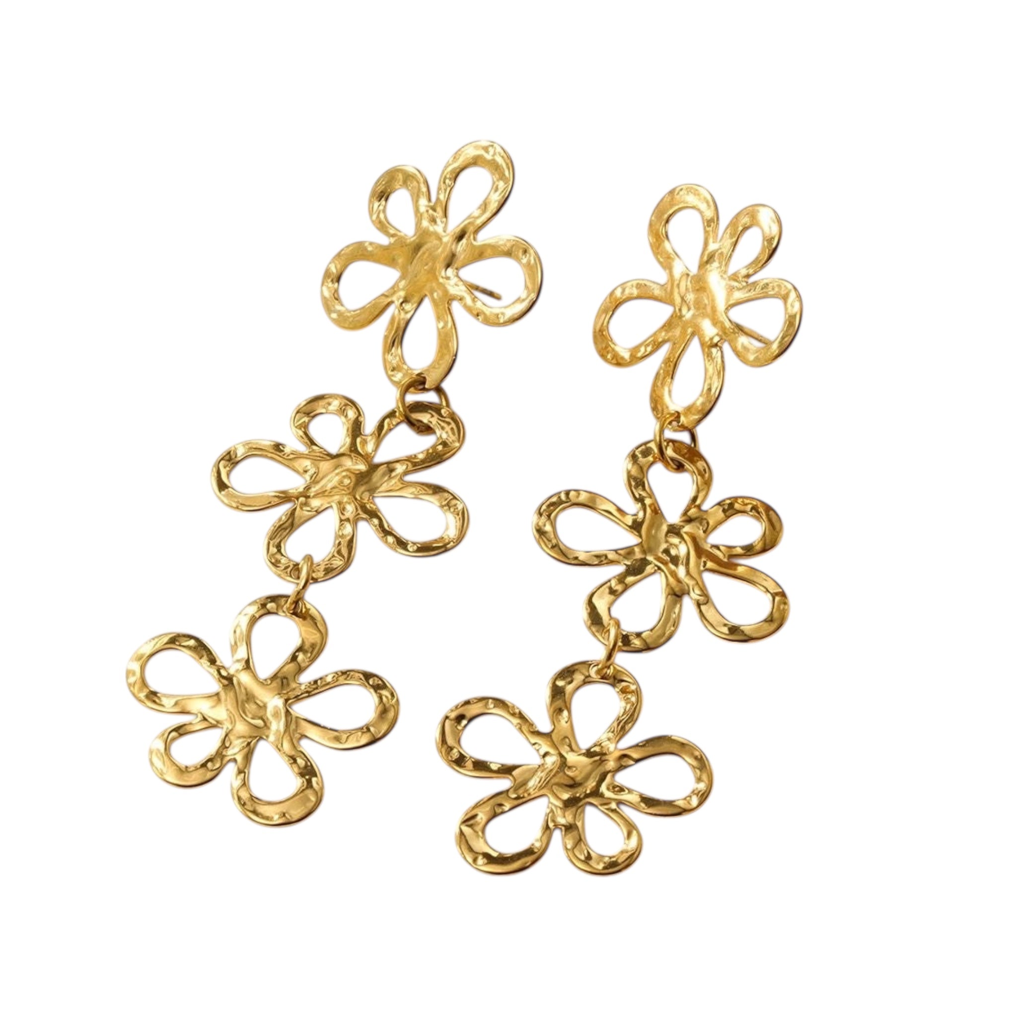 Statement flower statement earrings