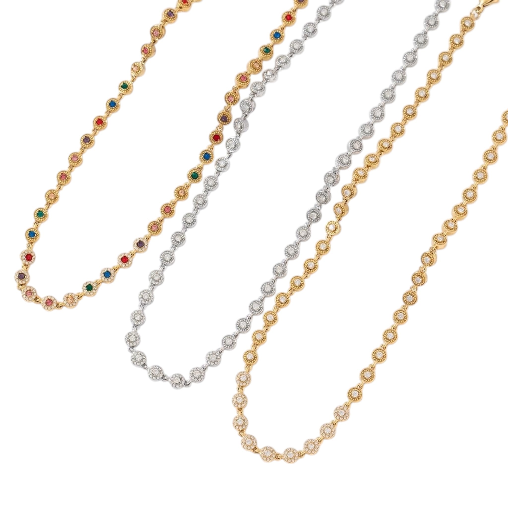 Roundy rhinestone necklace