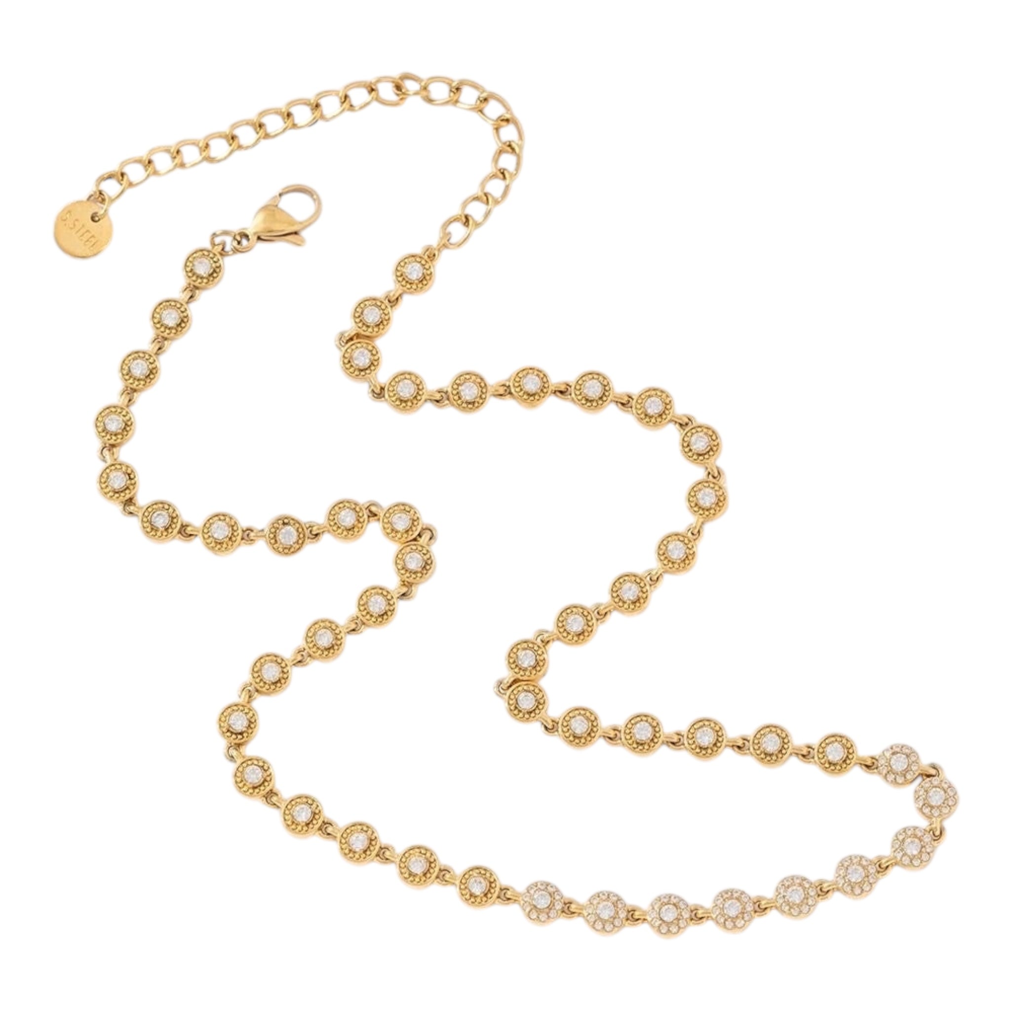 Roundy rhinestone necklace