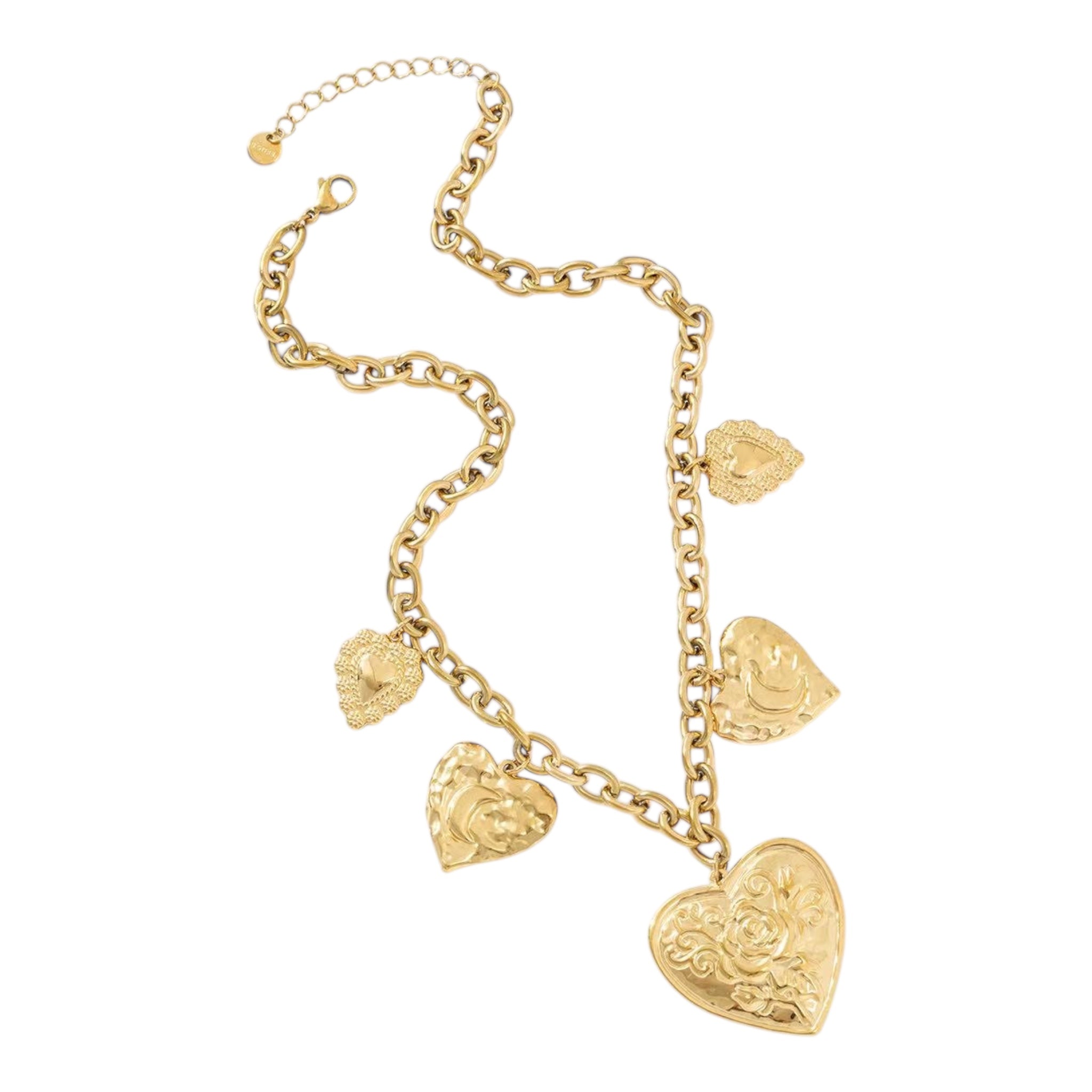 Roses love charm necklace