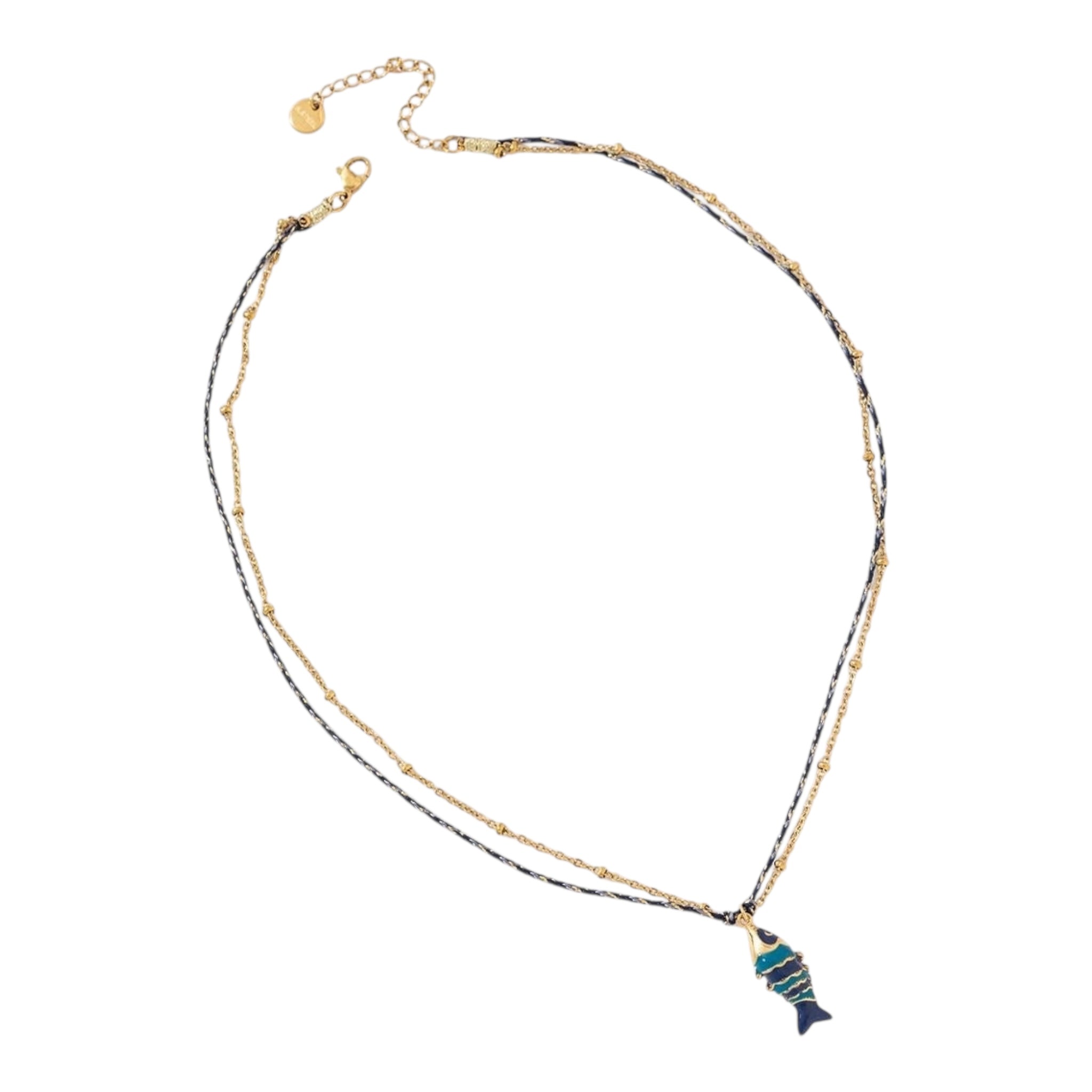 Double fish ketting