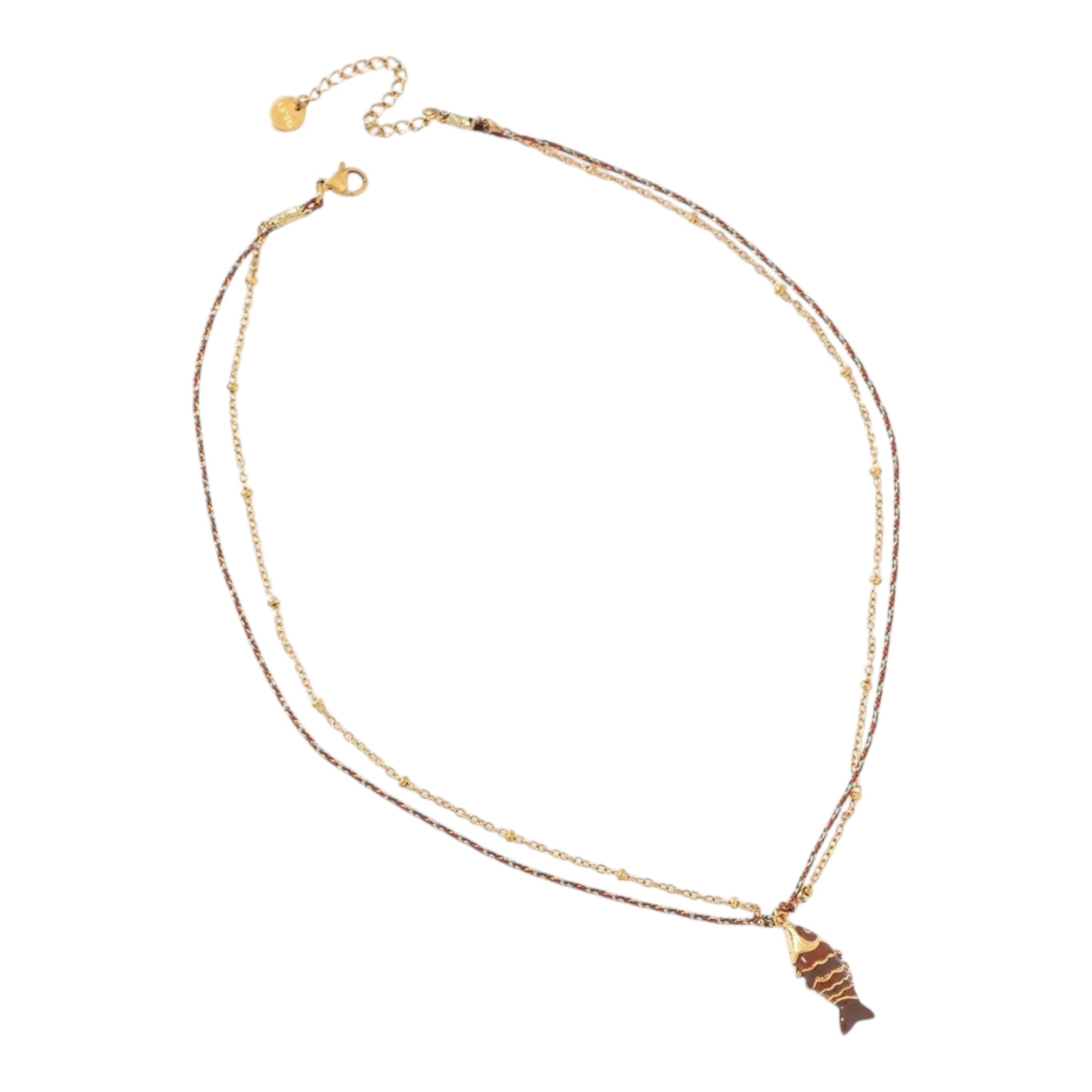 Double fish ketting