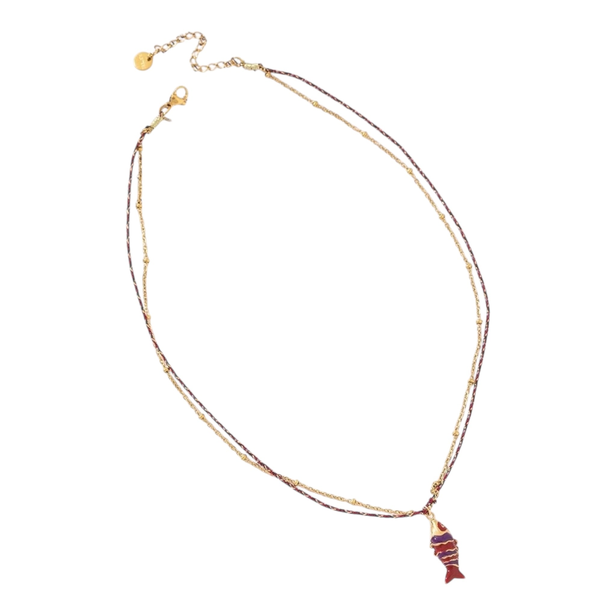 Double fish ketting
