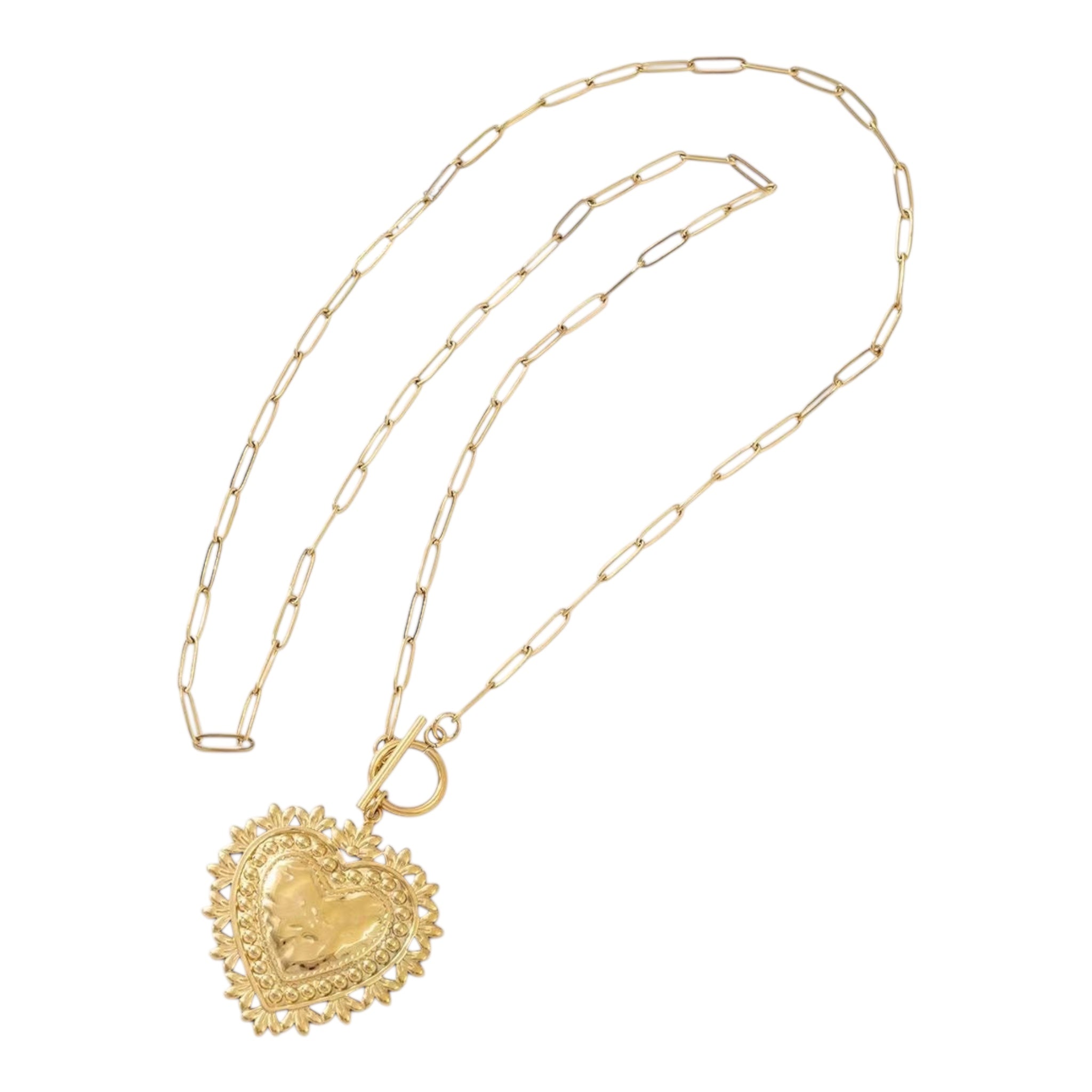 Victorian heart long necklace 80CM