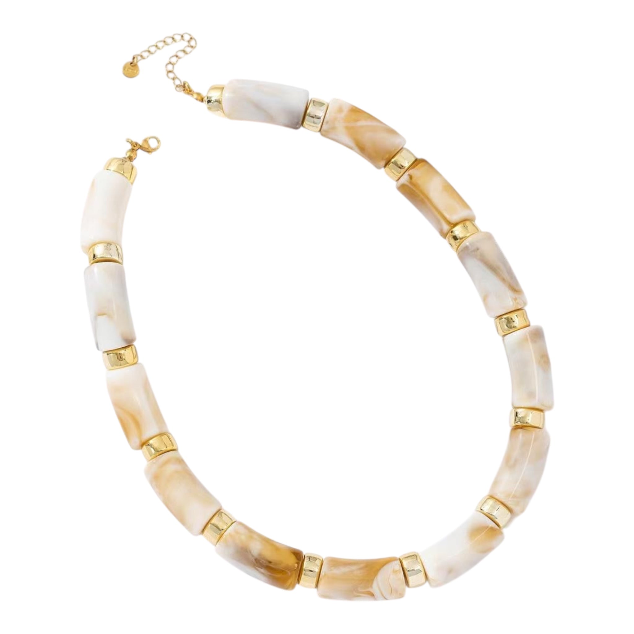 Bamboo creme ketting