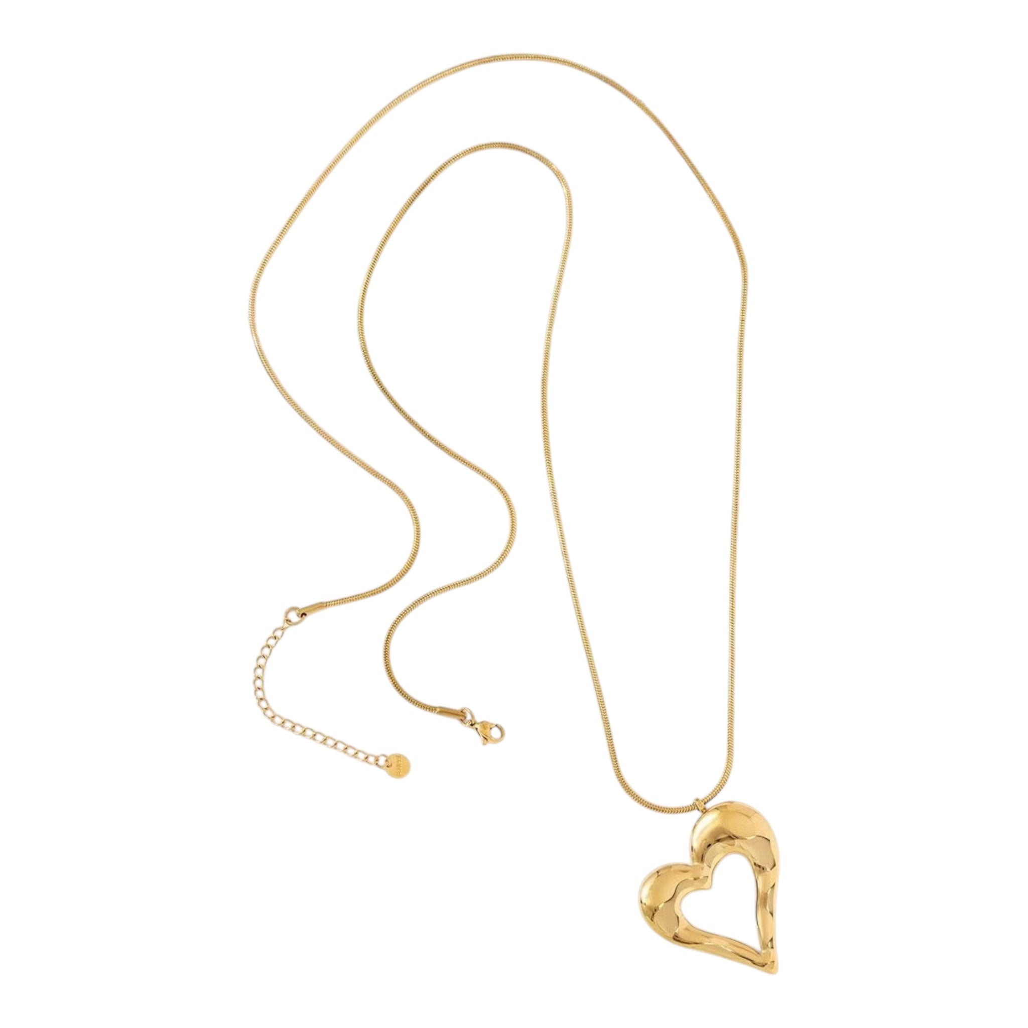 Open hearts lange ketting