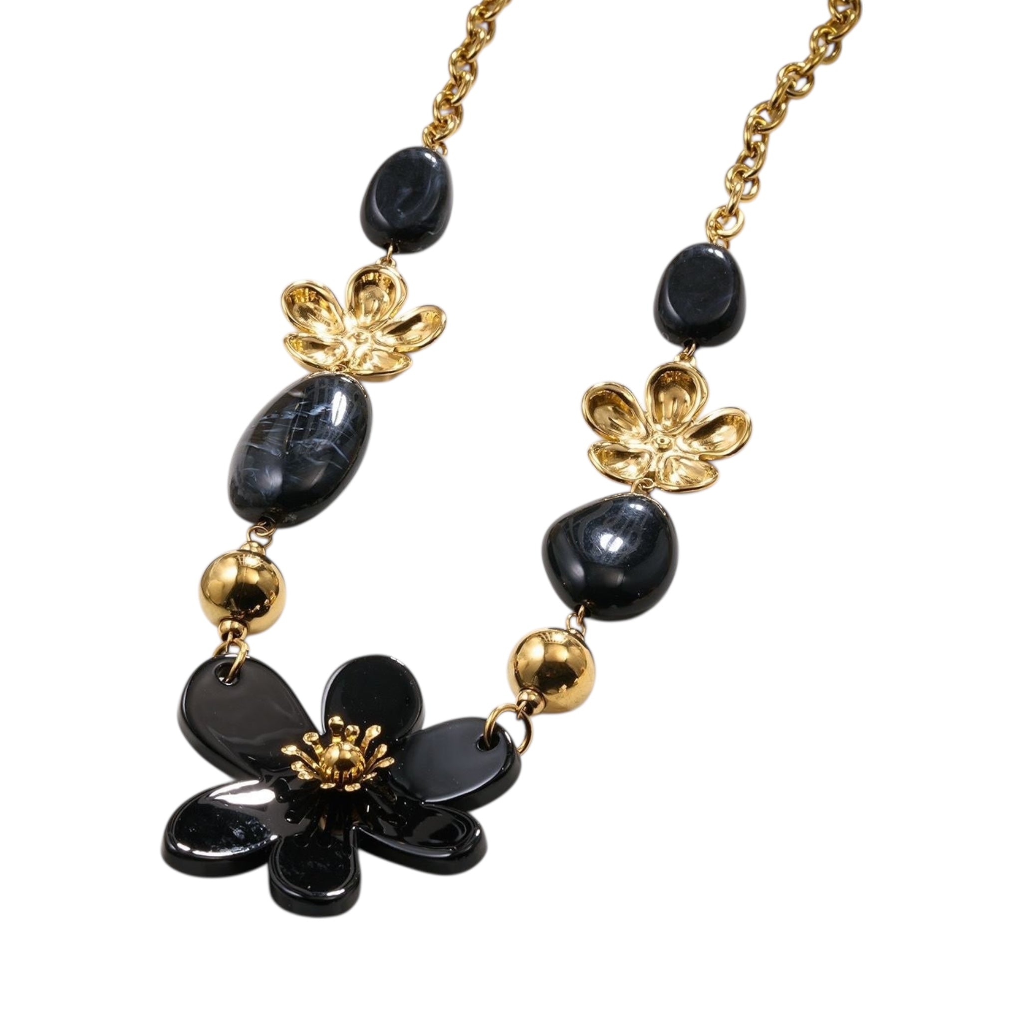 Acryl flower ketting