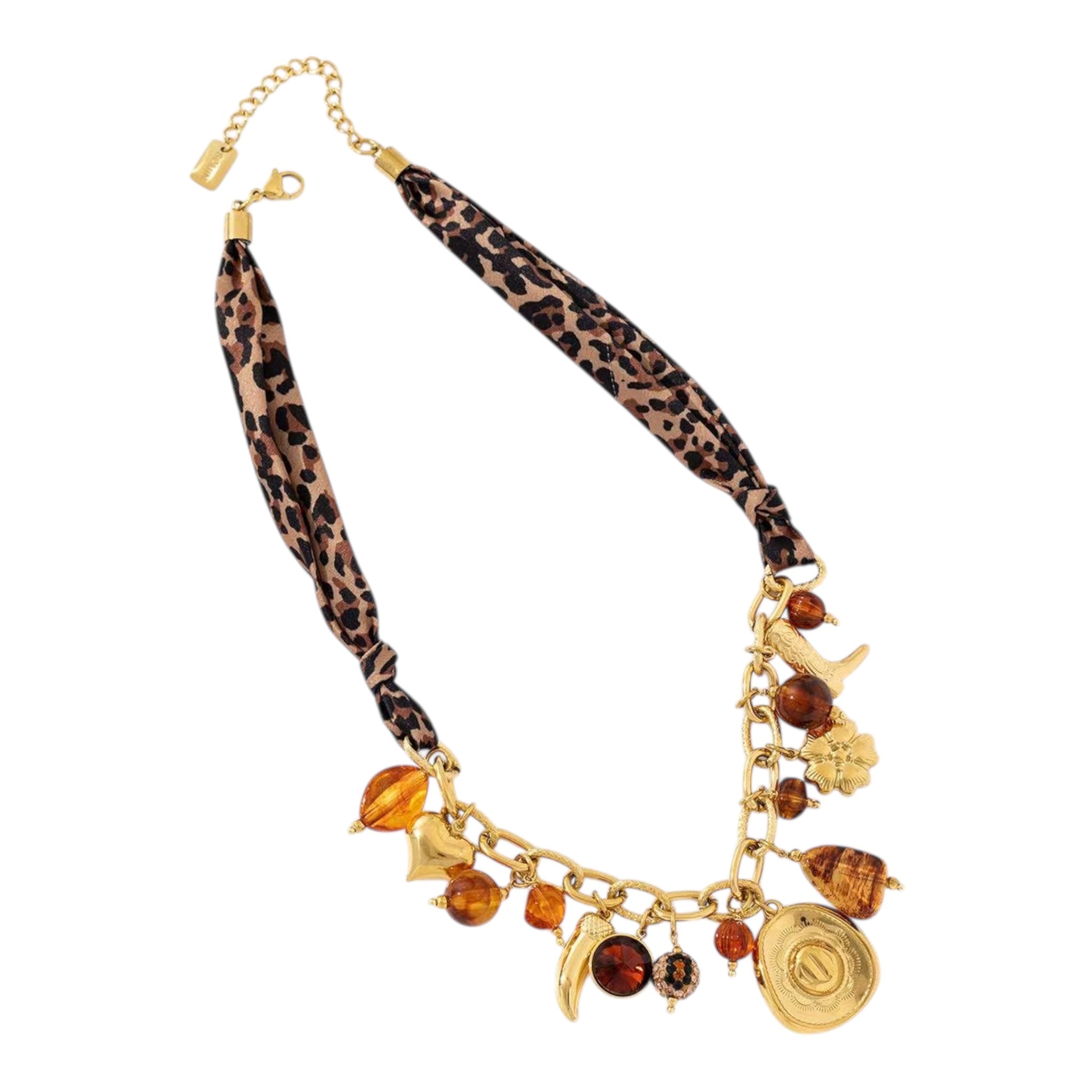 Cowboy bandana charm necklace