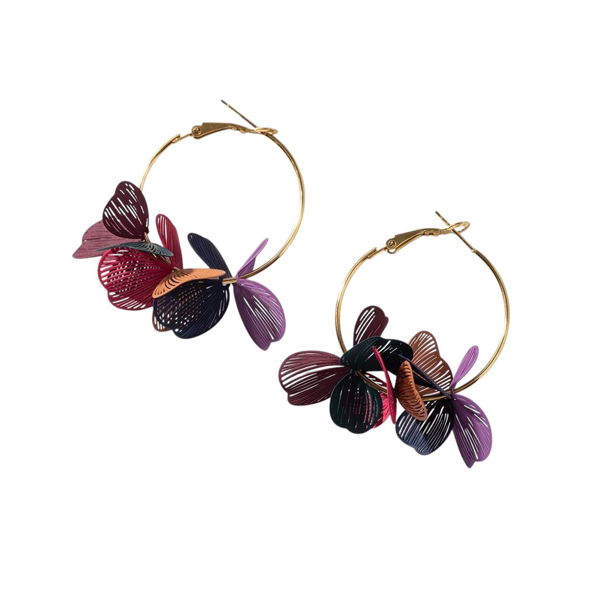 Happy flowers hoops oorbellen