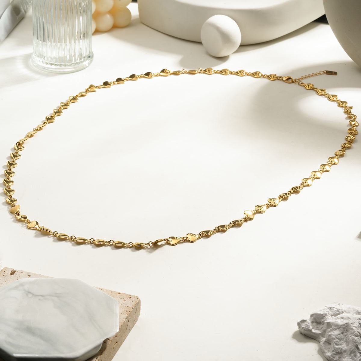 Many heart lange ketting