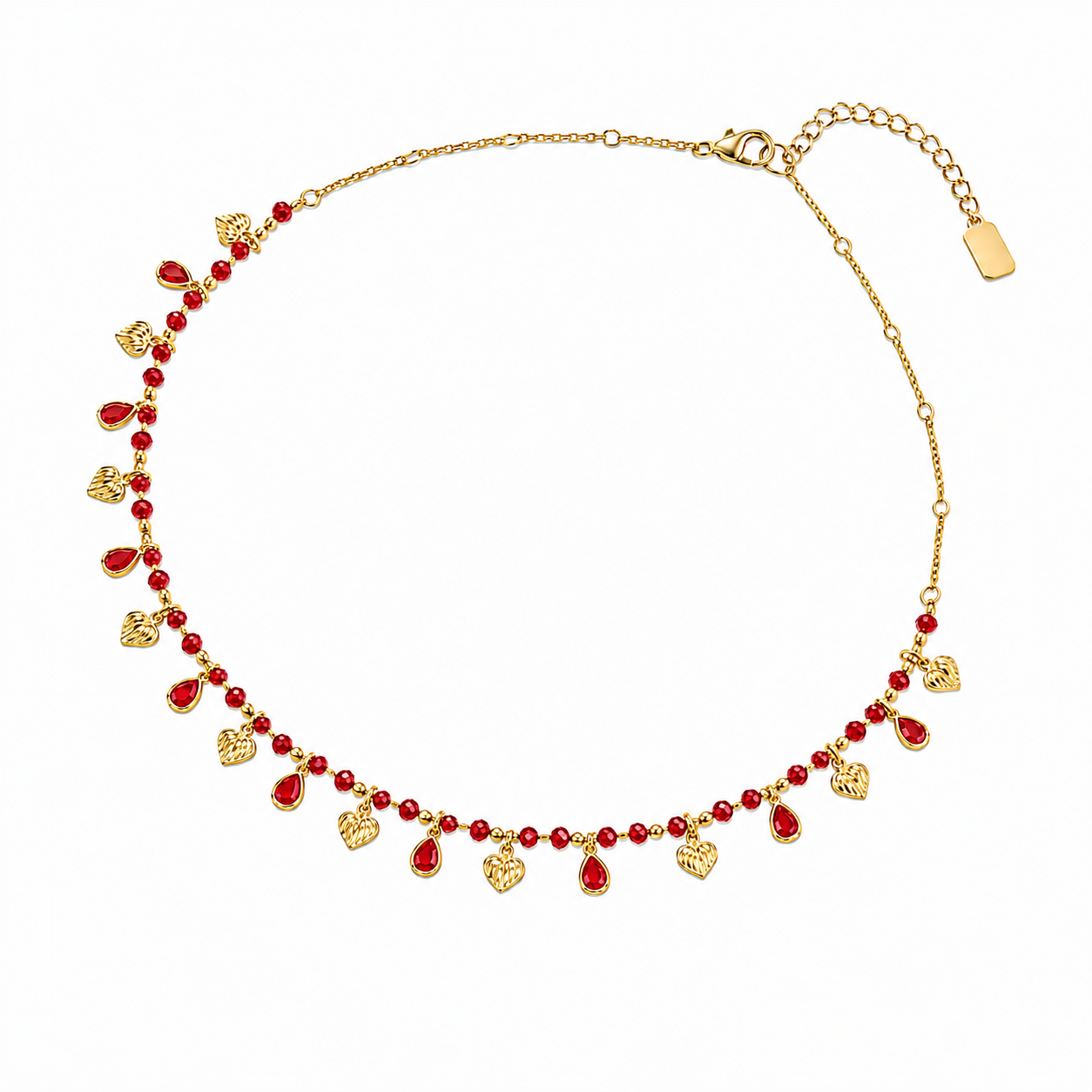 Happy heart beads ketting