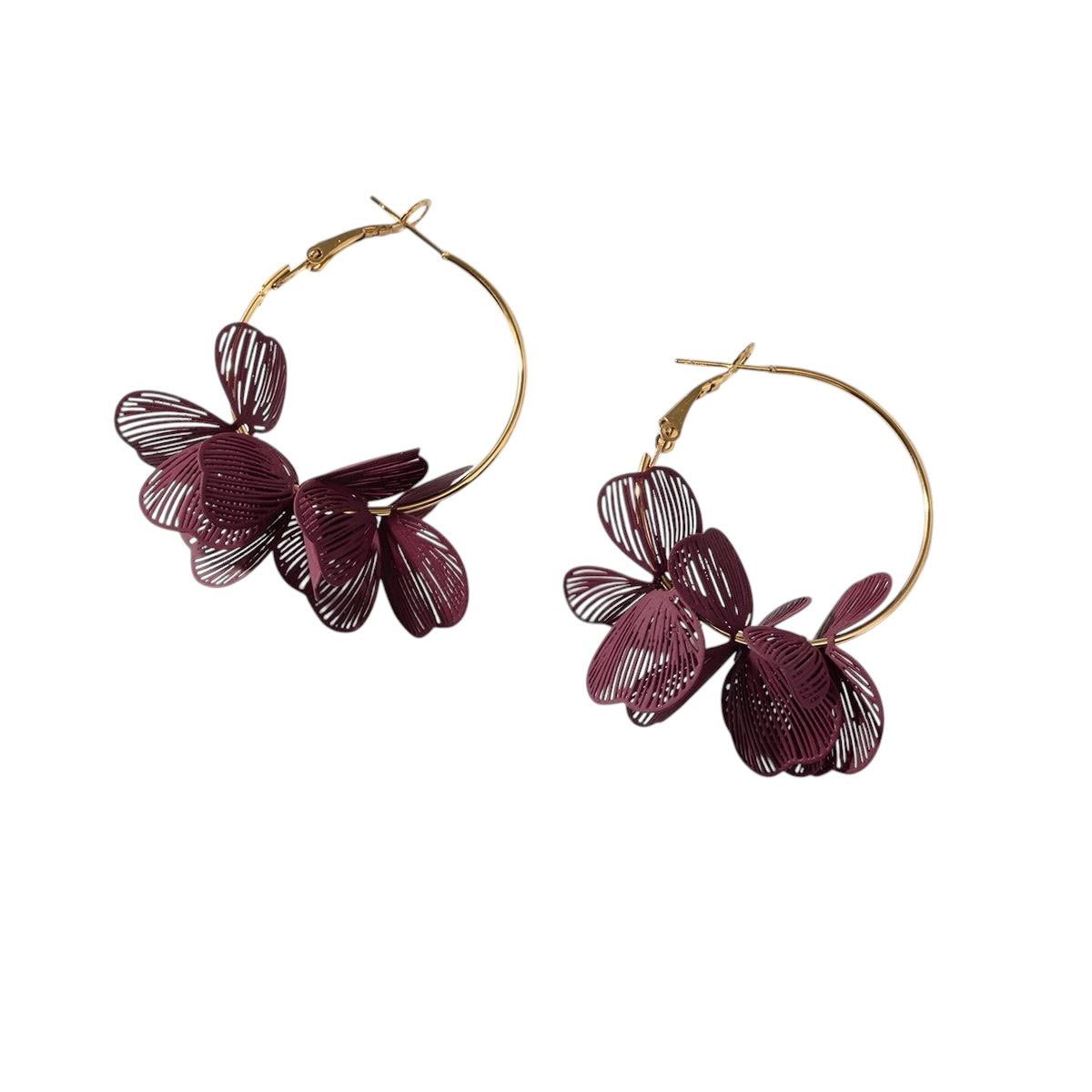 Happy flowers hoops oorbellen