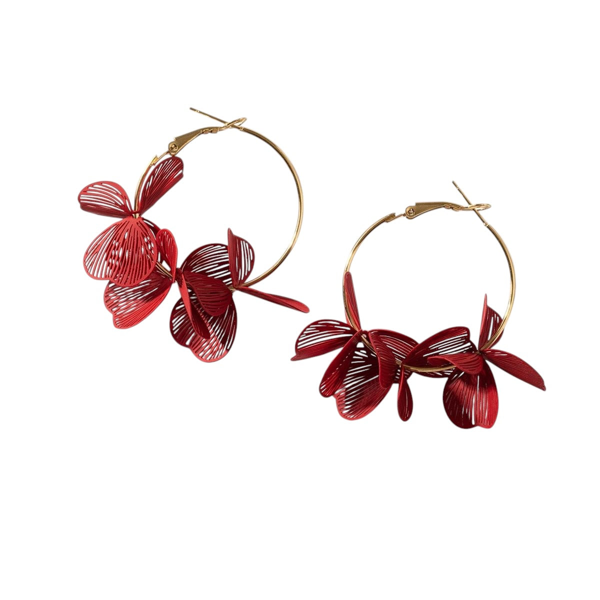 Happy flowers hoops oorbellen