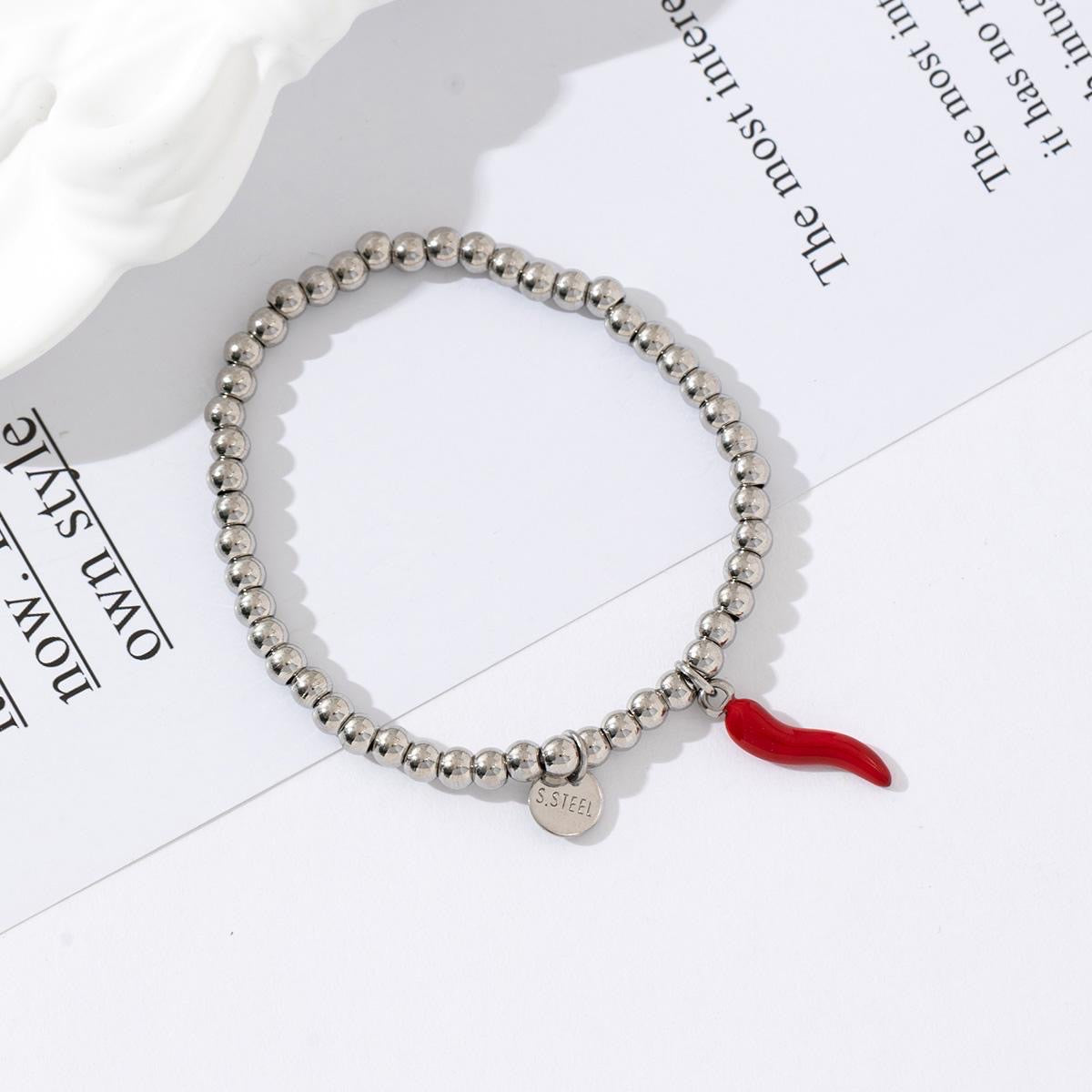 Peper beads armband elastiek
