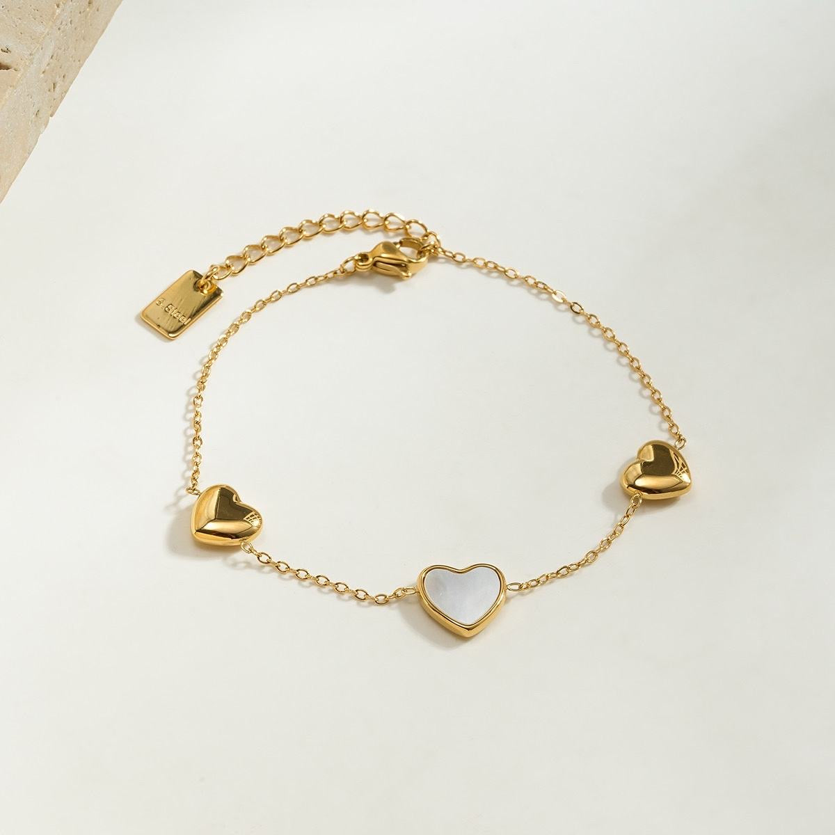 Parel hart armband